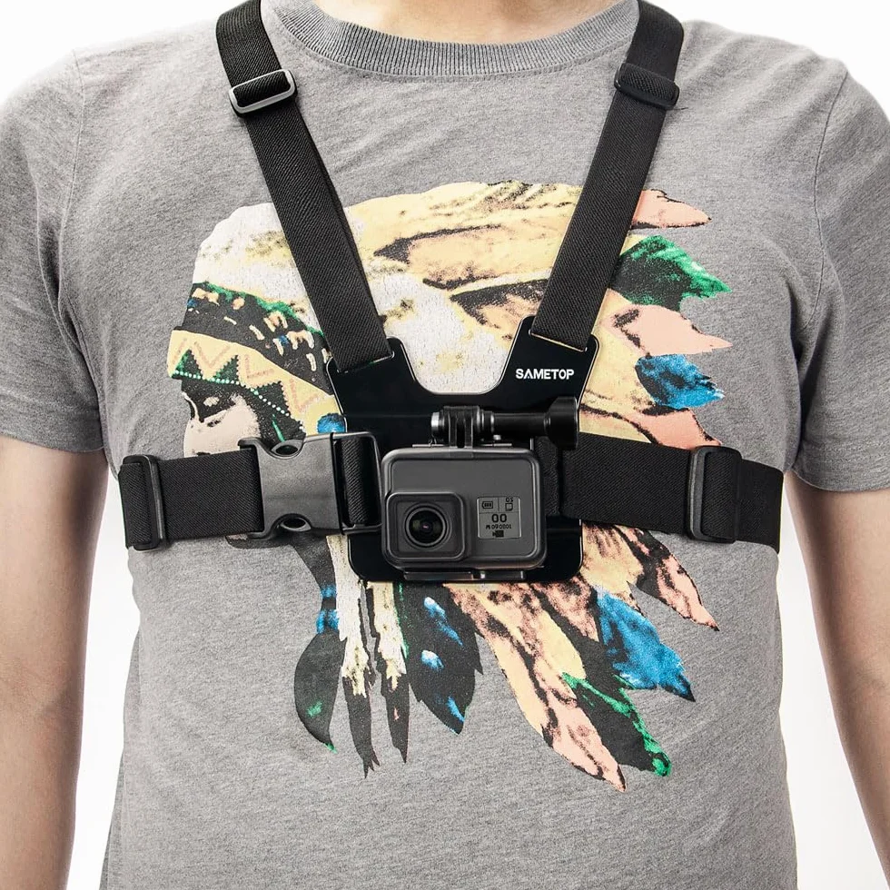 Chesty Opaska na Głowę Uchwyt Mocowanie Klatkę Piersiową do GoPro | Zestaw Pas Piersiowy Head Strap, do Go Pro Hero 13 12 11 10 9 8 7 6 5 Max Mission Session AKASO DJI Osmo Kamery Sportowe