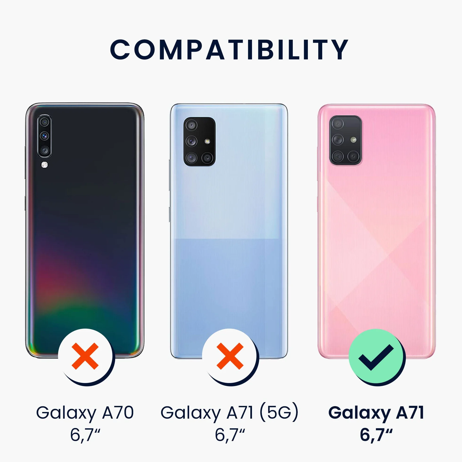 kwmobile Etui Samsung Galaxy A71 Silikon Metaliczny Połysk Lawenda