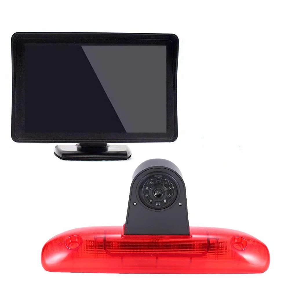HD widoczność w nocy kamera cofania w 3. światło hamowania, system cofania + wyświetlacz LCD TFT o przekątnej 4,3" do FIAT Ducato 244 Bus Kast/Peugeot Boxer/Citroen Jumper 2002-2006 Relay 2002-2006