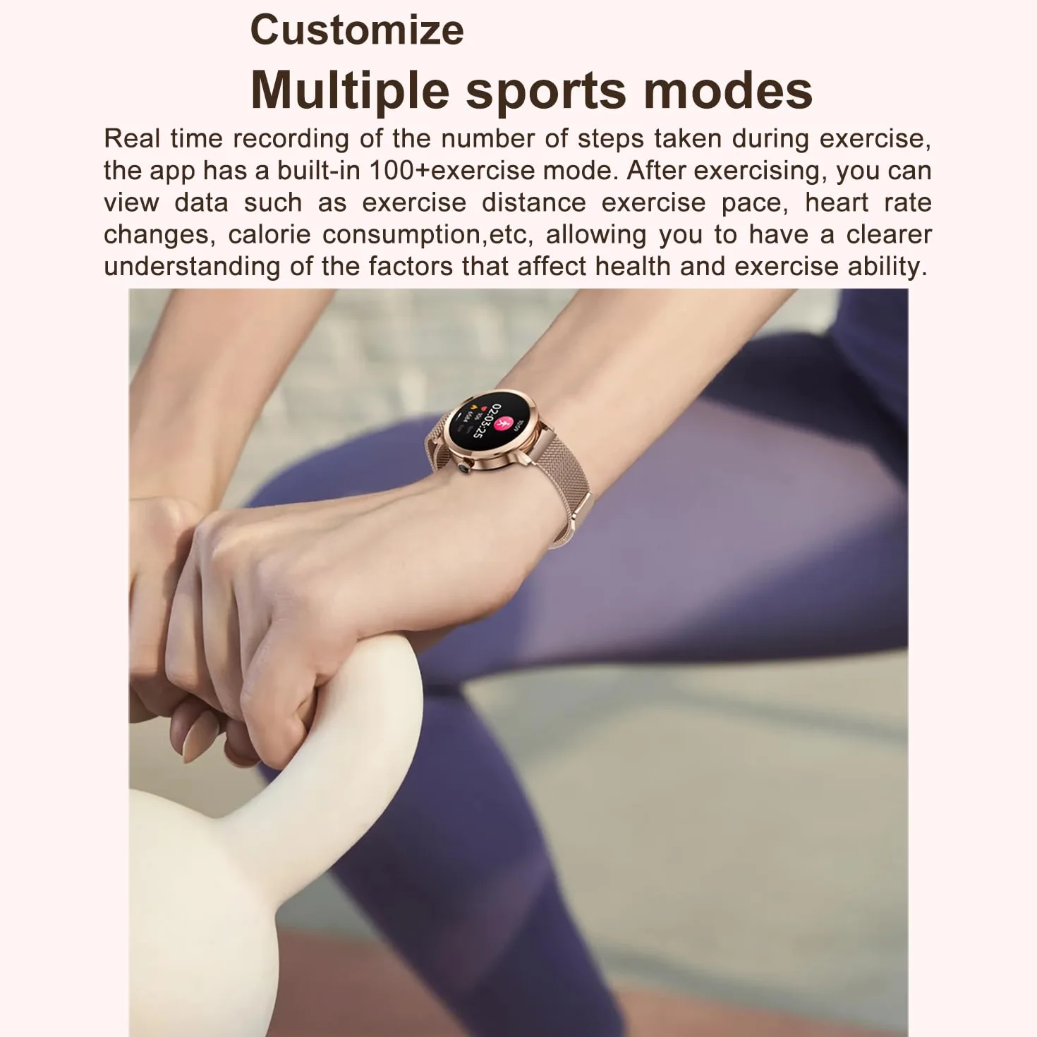 LONGLU Smart Watch dla kobiet z połączeniem Bluetooth, smartwatch kompatybilny dla telefonów iOS i Android z odbieraniem/wykonywaniem połączeń Wodoodporne tętno Ciśnienie krwi Tlen sen (złoto)