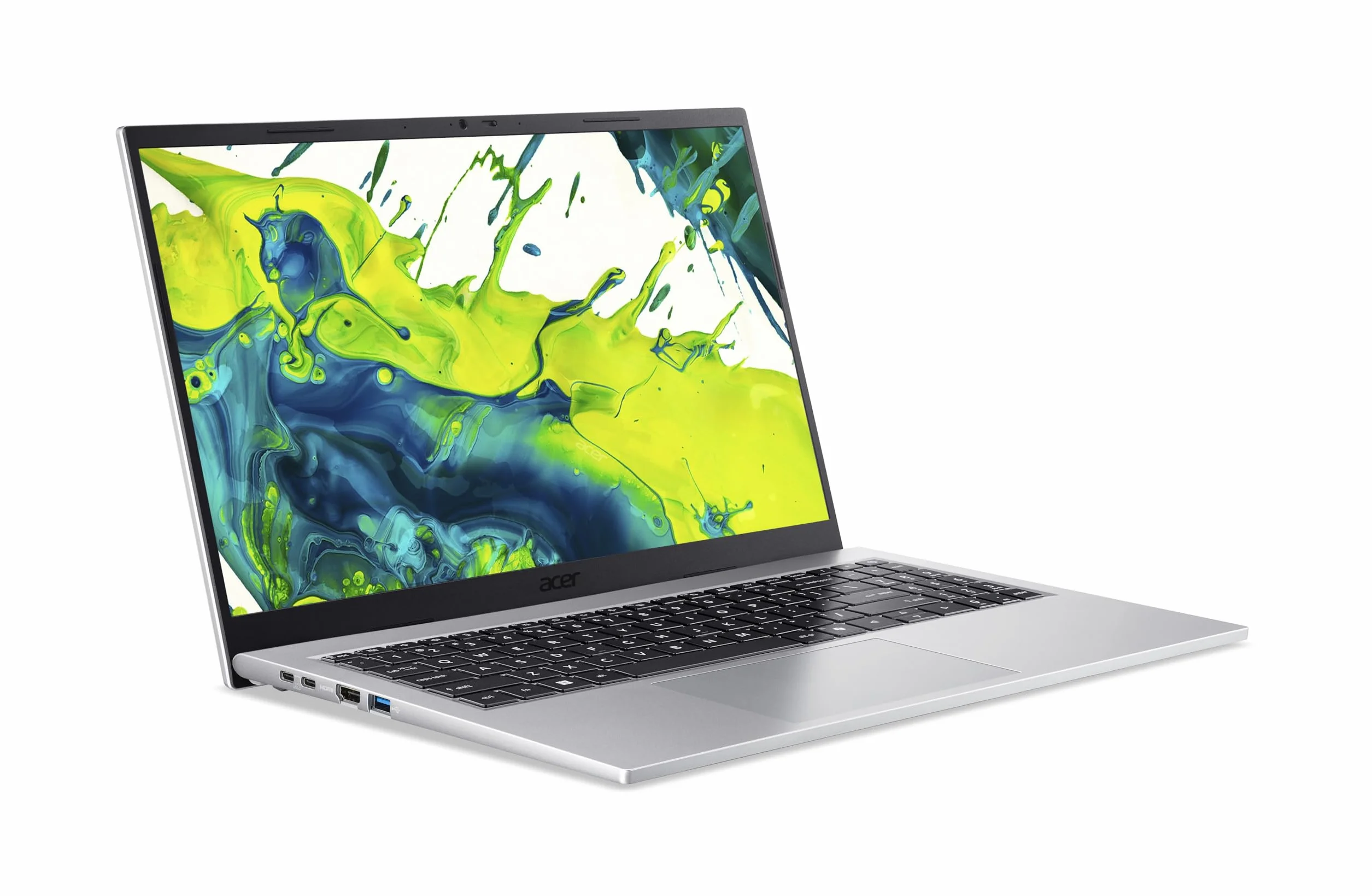 Acer Aspire Go 15 (AG15-72P-5903) laptop, wyświetlacz FHD IPS 15,6", Intel Core 5 120U, 16 GB RAM, 512 GB SSD, karta graficzna Intel, Windows 11, klawiatura QWERTZ, srebrna