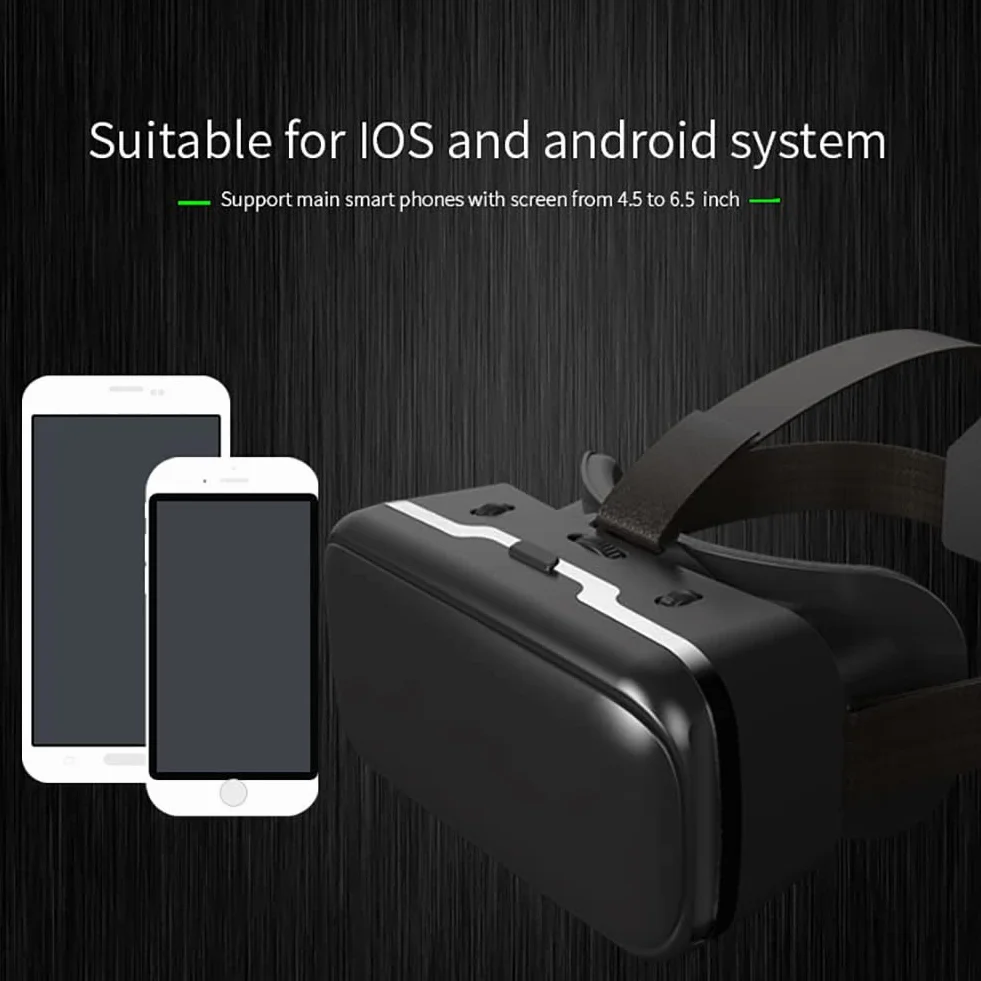 Słuchawki VR z wirtualnymi gogle sterownika VR, nadaje się do telefonów komórkowych 4.7 "-6.6", gry 3D i VR prezenty wideo dla dzieci i dorosłych