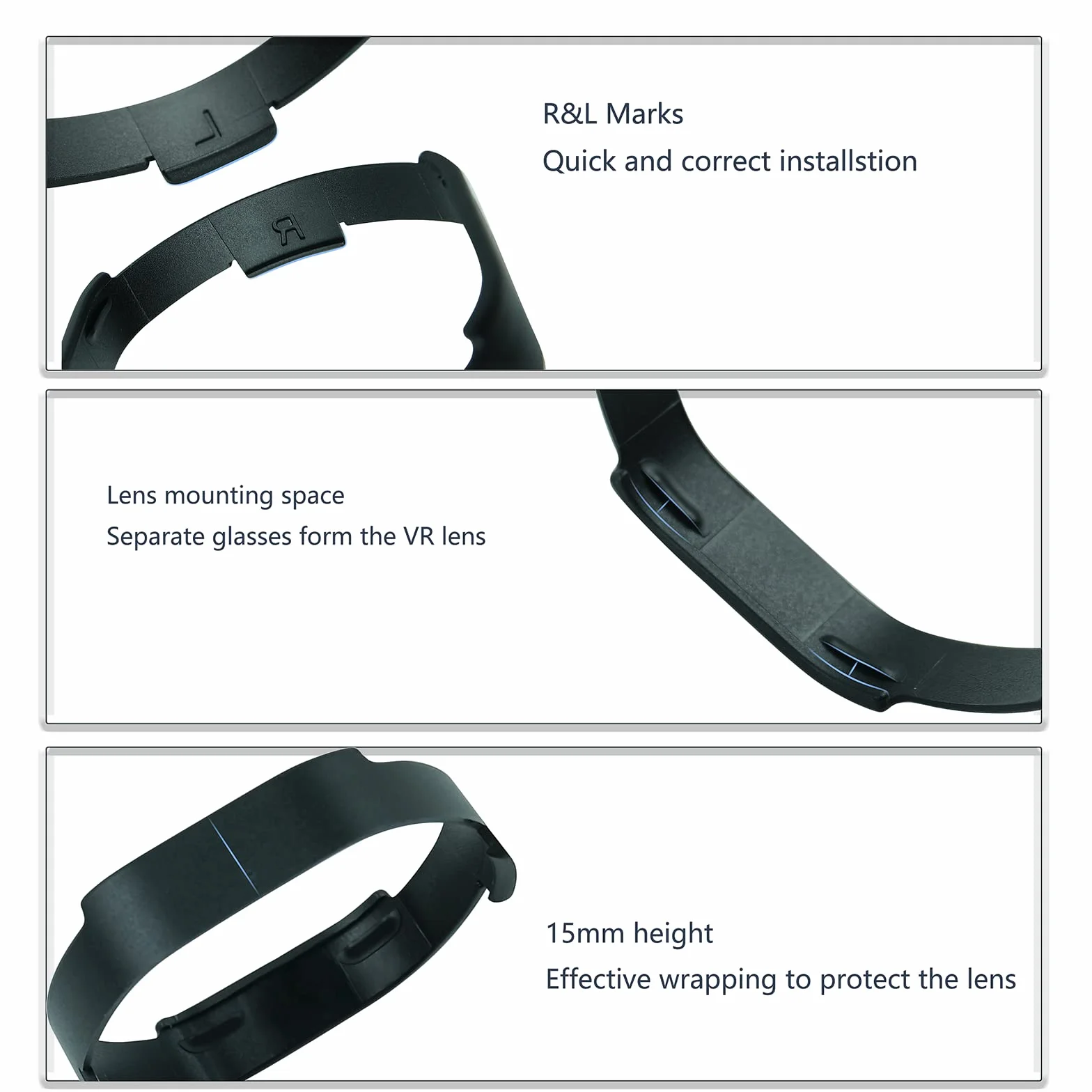 LICHIFIT Okulary Pierścienie dystansowe do obiektywu PS VR2 Anti-Scratch Protector Okulary krótkowzroczne Oprawki Akcesoria do PSVR2