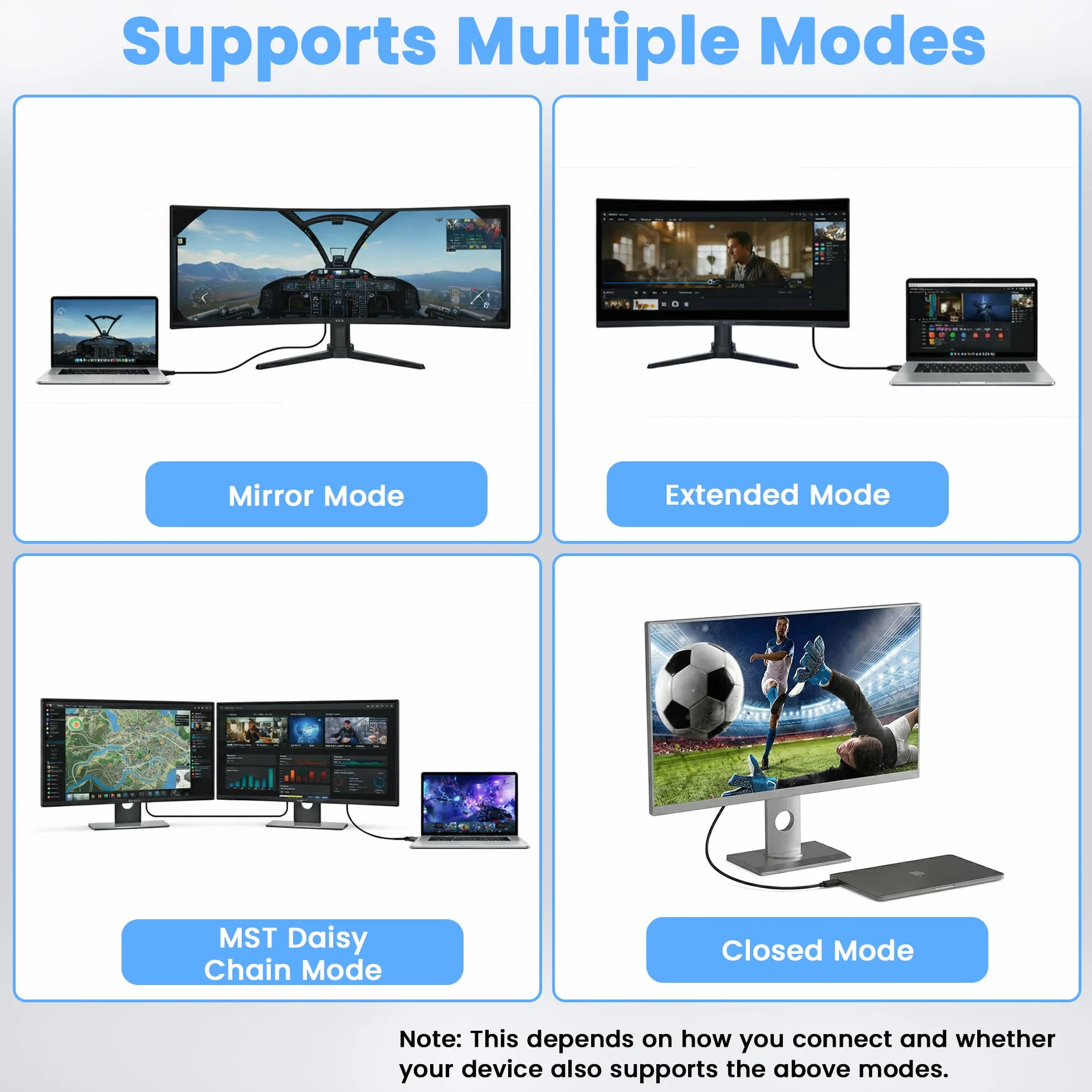 Kabel 8K USB C na DisplayPort 1.4, 1 m, 32,4 Gb/s, 8K 60 Hz/4K 144 Hz, jednokierunkowy typ C Thunderbolt 4/3 na DP 1.4, kabel HDR/HBR3 kompatybilny z iPad Pro, iMac, Mac mini, MacBook、Galaxy