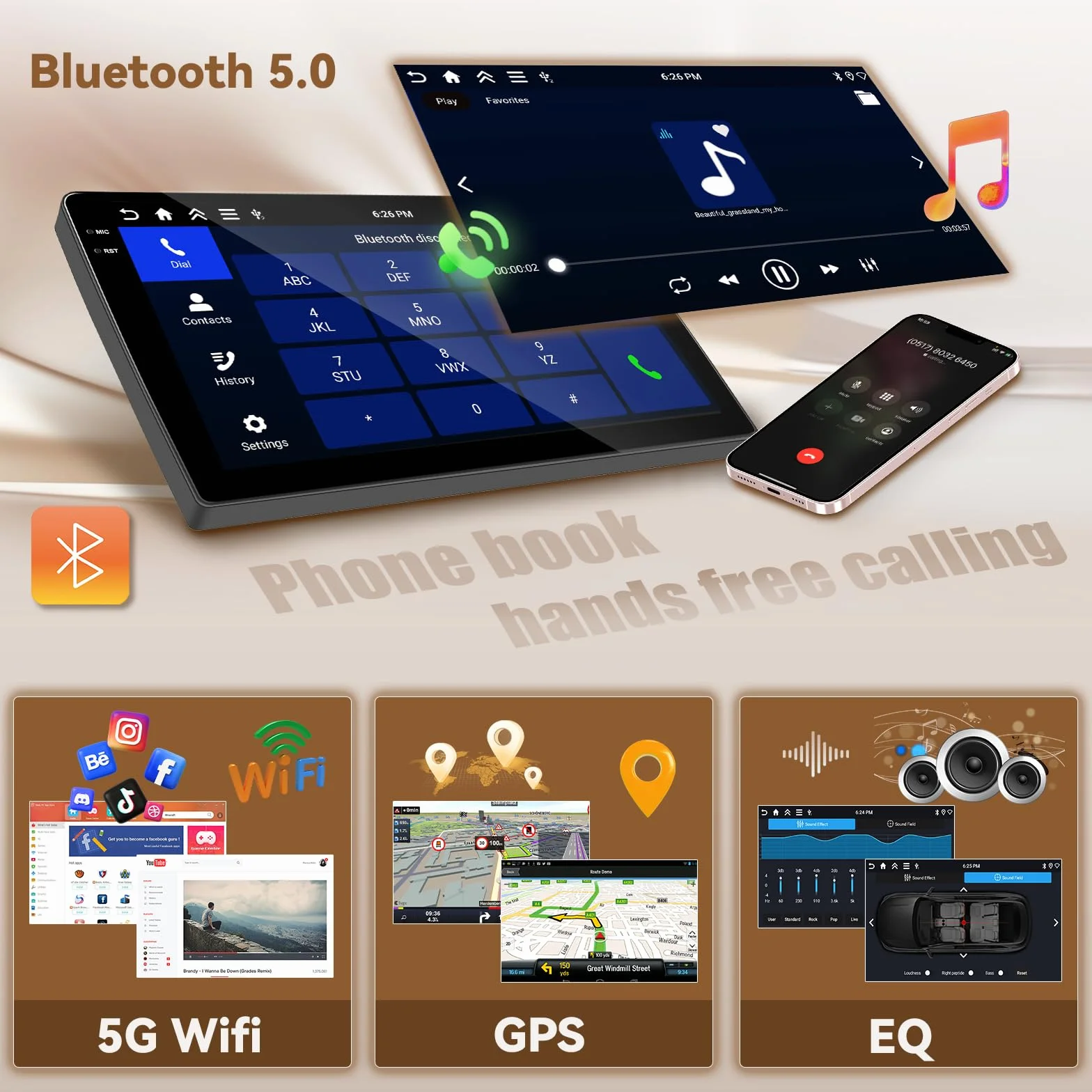 Hikity Radio samochodowe Android 15 4+128G dla Toyota Avensis 2002-2008 z ekranem dotykowym 9 Zoll, radio samochodowe 2DIN z bezprzewodowym odtwarzaczem Carplay Android Auto, FM/RDS Radio BT GPS WiFi