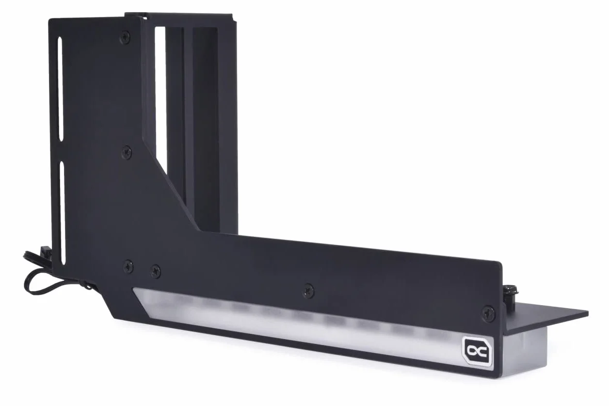 Alphacool 11951 Aurora pionowy uchwyt GPU z kablem Riser uchwyt VGA karta graficzna