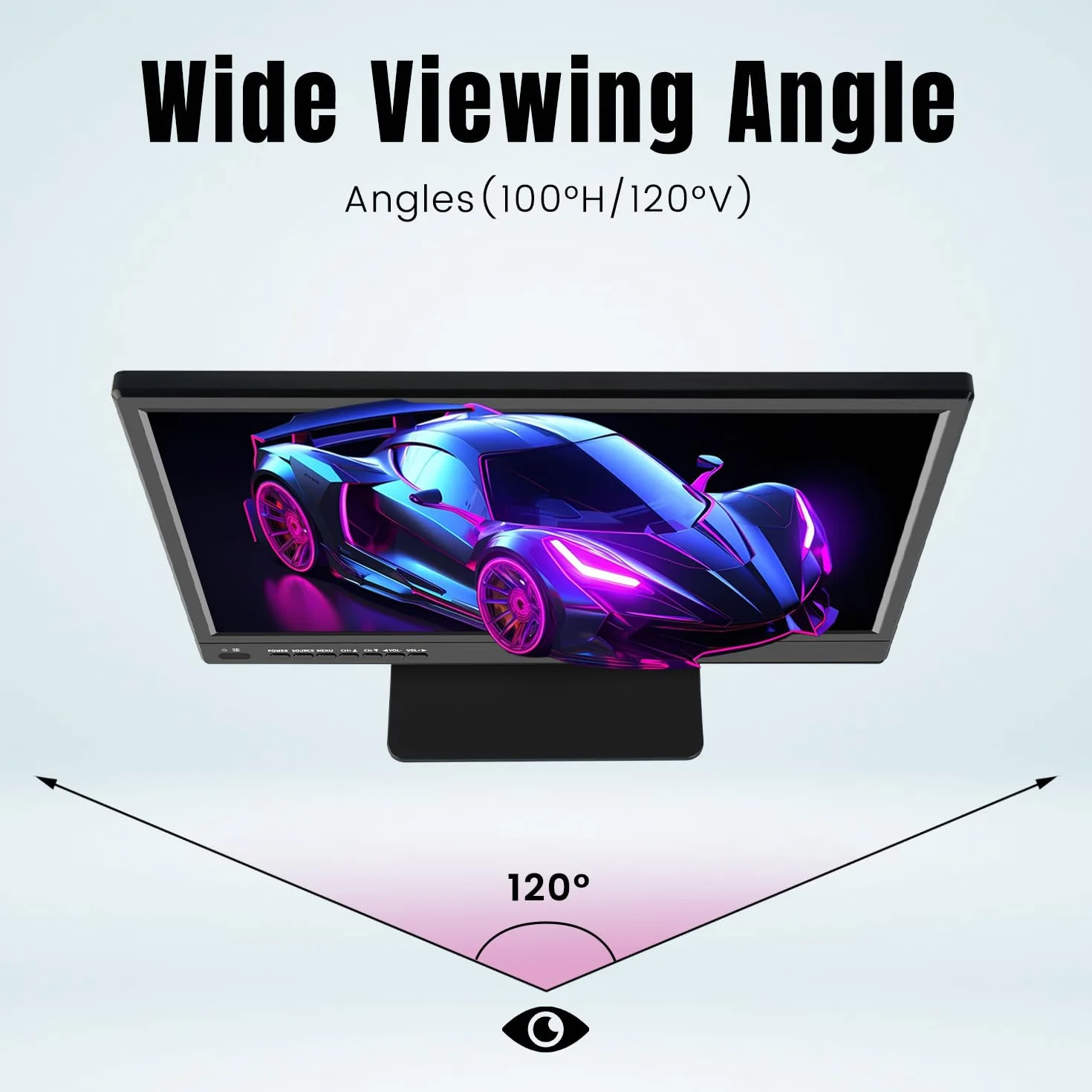 KCR 17-calowy monitor LED FHD 1920 * 1080 | Wejście HDMI VGA, wbudowane głośniki, częstotliwość odświeżania 75 Hz, czas reakcji 5 ms