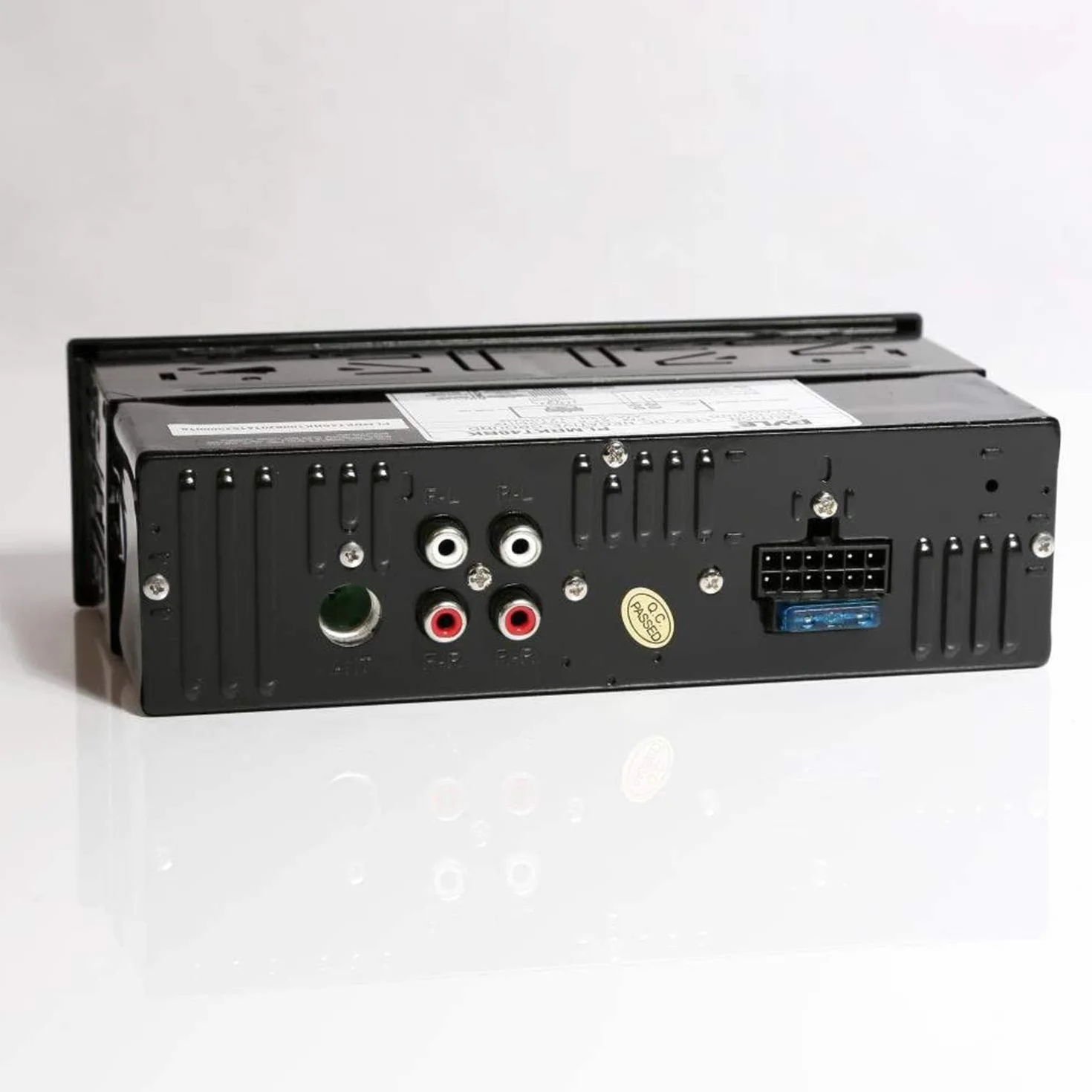 Pyle zestaw morskiego odbiornika i głośników – wbudowane cyfrowe radio stereo LCD z Bluetooth i mikrofonem, system AM/FM, 2 wodoodporne głośniki 5,25", odtwarzacz MP3/SD oraz pilot zdalnego sterowania