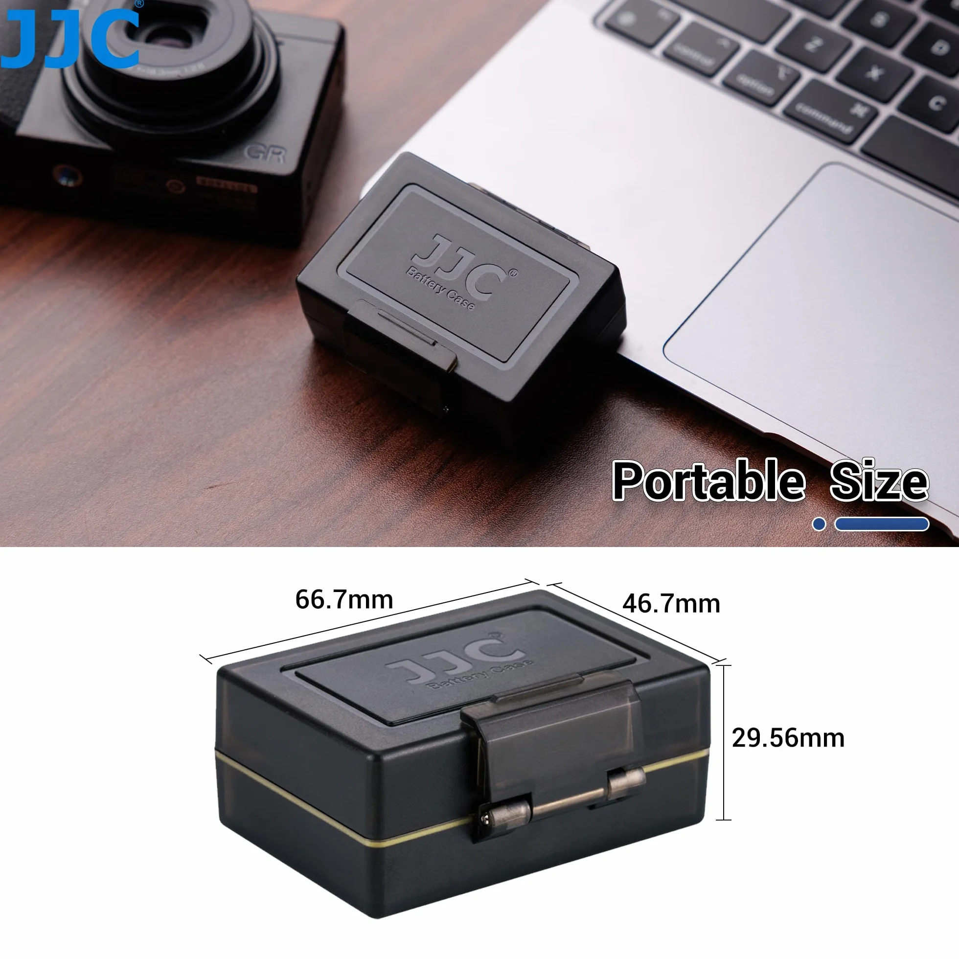 JJC Kompatybilny Etui na Baterię i Karty SD dla Ricoh GRIII, GR III HDF, Olympus TG-7, TG-6, TG-5, DB-110, LI-90B