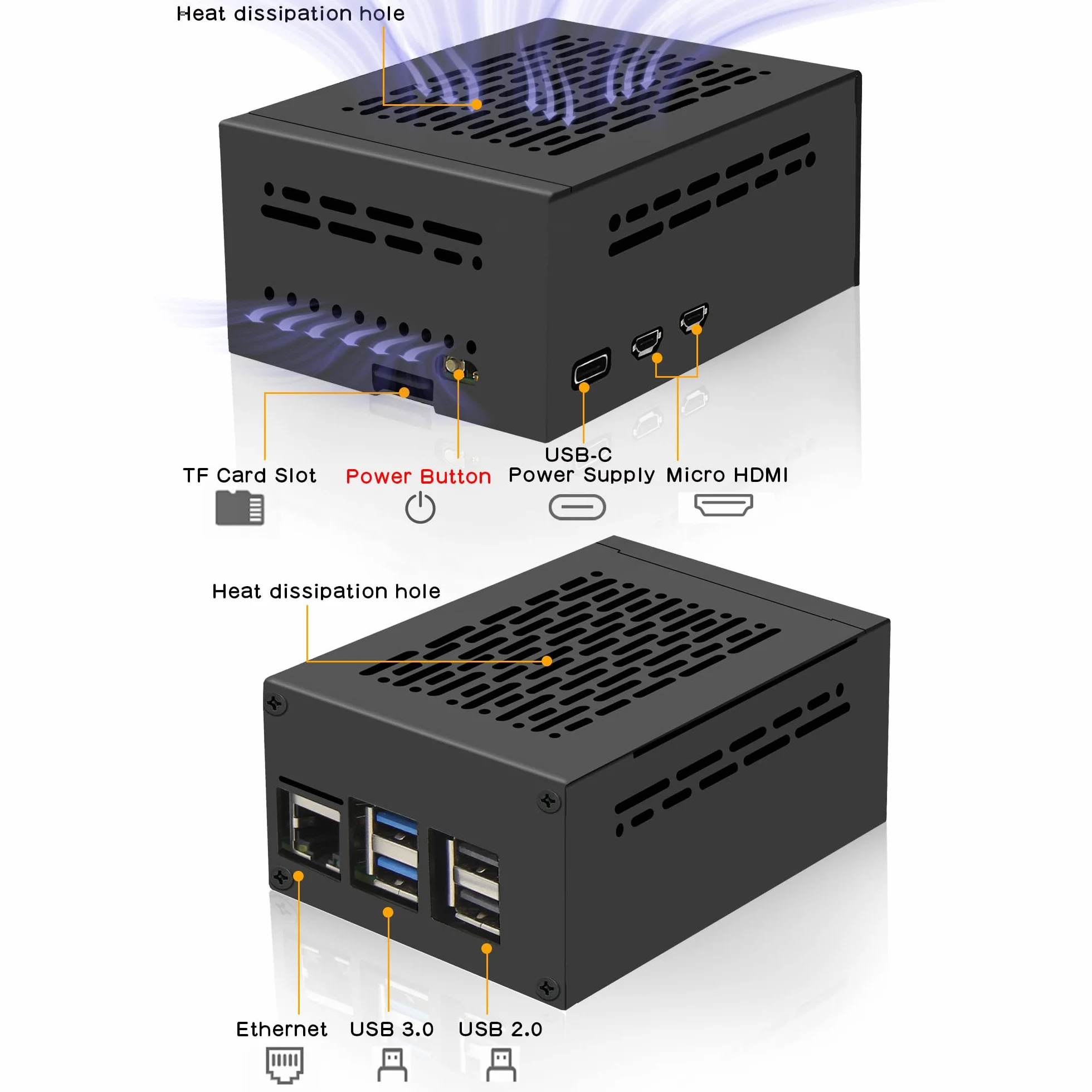 Geekworm Raspberry Pi 5 Case P579 Support PCIe M.2 NVMe SSD Shield X1001 X1004 X1003 X1012 X1015 X1000 M901 M300 Active Cooler