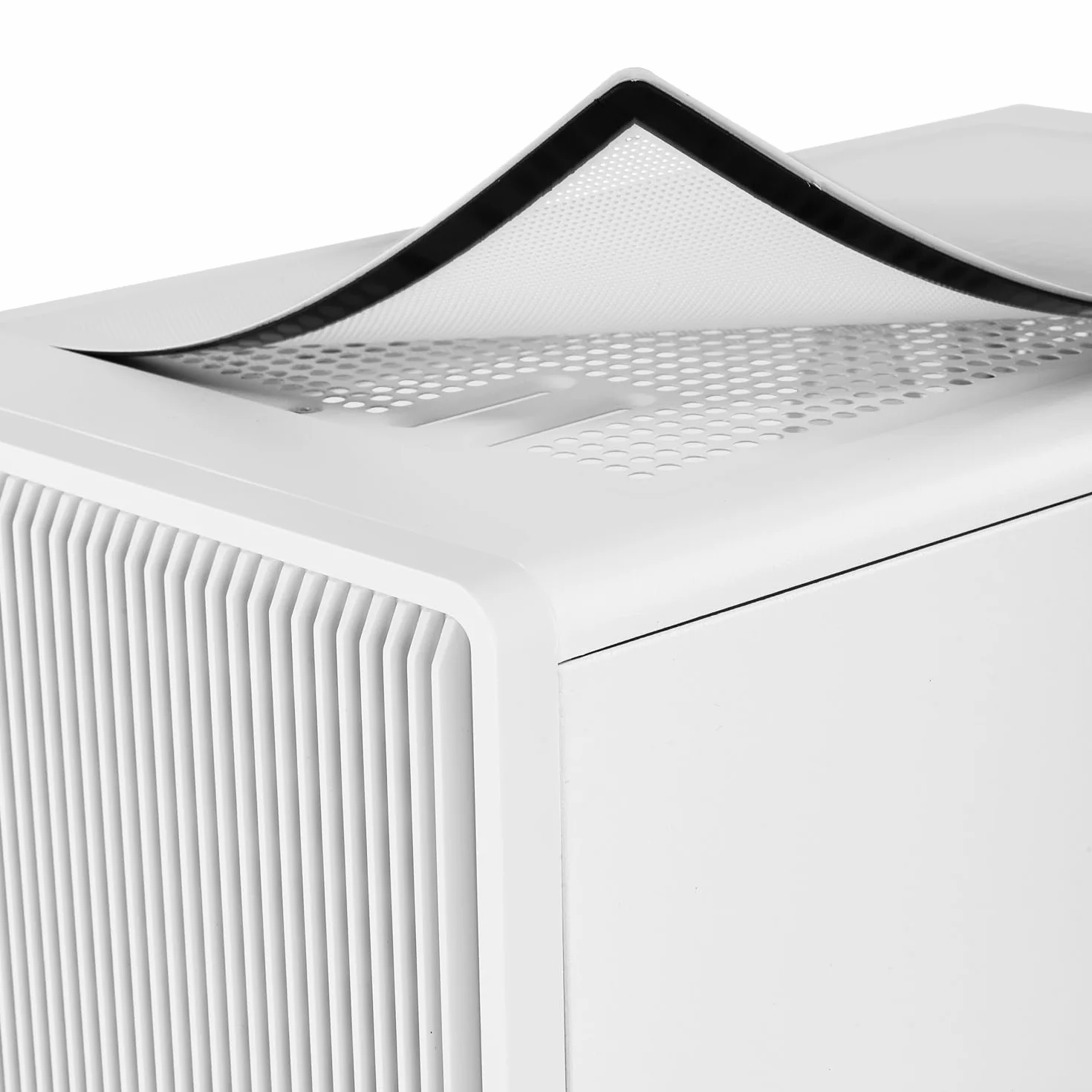 NOX XTREME PRODUCTS INFINITY IOTA – Obudowa ATX Mid-Tower | M-ATX | ITX, Zawiera 4 wentylatory ARGB 120 mm, Mesh z przodu, Hartowane szkło z boku, USB 3.0, Wsparcie dla GPU do 330 mm, Biały