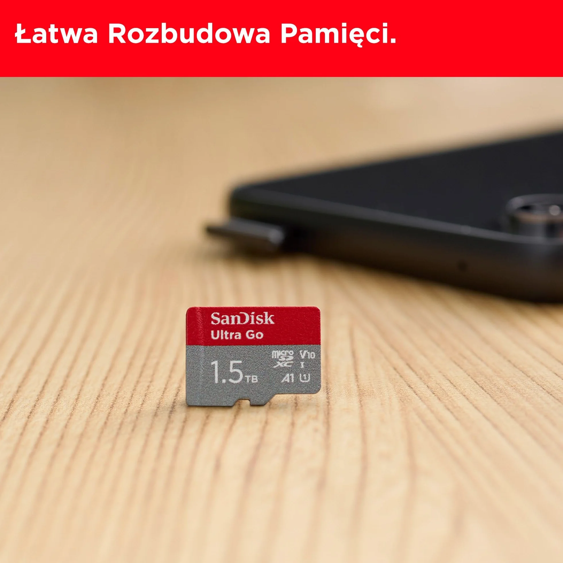 SanDisk Ultra Go Micro SDXC UHS-I karta 128 GB + adapter SD (do smartfonów i tabletów z systemem Android, do 140 MB/s, prędkość odczytu) A1, wideo Full HD, klasa 10, U1, dla Amazon