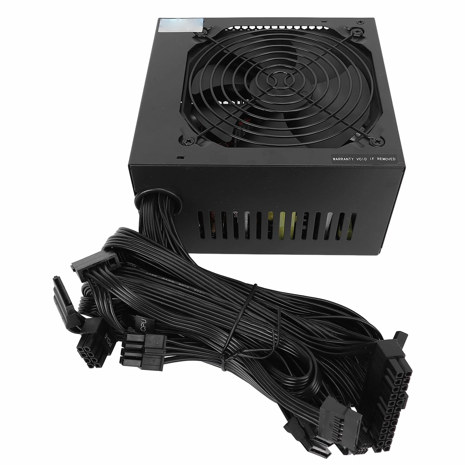 Generic Niezawodny Dwurdzeniowy Zasilacz do KomputeróW Stacjonarnych o Mocy 600 W do Systemów Gier, Wydajny Zasilacz z inteligentną kontrolą Temperatury, 24-pinowa Płyta Główna