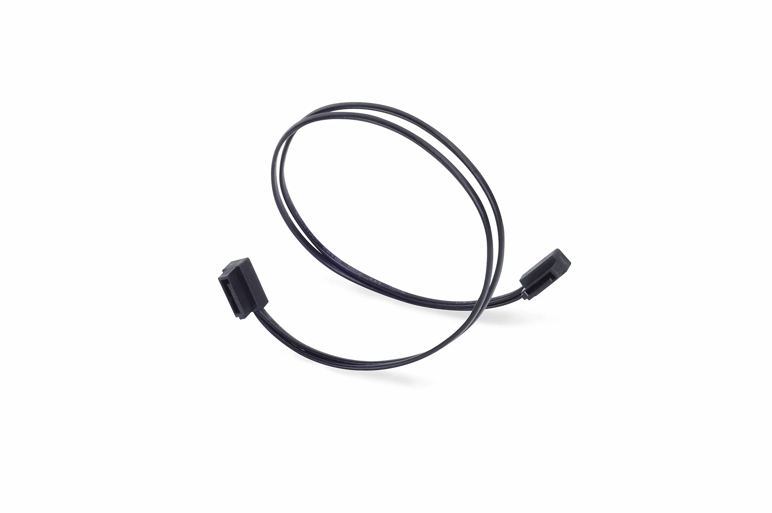 SilverStone SST-CP11-300 Ultra cienki kabel SATA III 6 Gb/s, kabel materiałowy pod kątem 90°, złącza super niskoprofilowe, 30 cm
