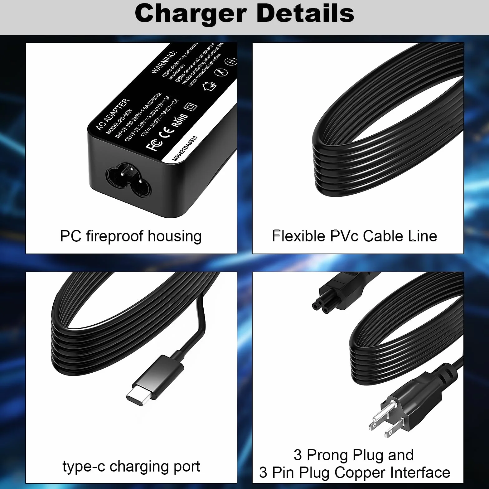 NOCO UltraSafe kabel do ładowania USB-C 65 W do przenośnego rozrusznika kompatybilny z NOCO Boost X GBX45 GBX55 GBX75 GBX155 przewód zasilacza sieciowego