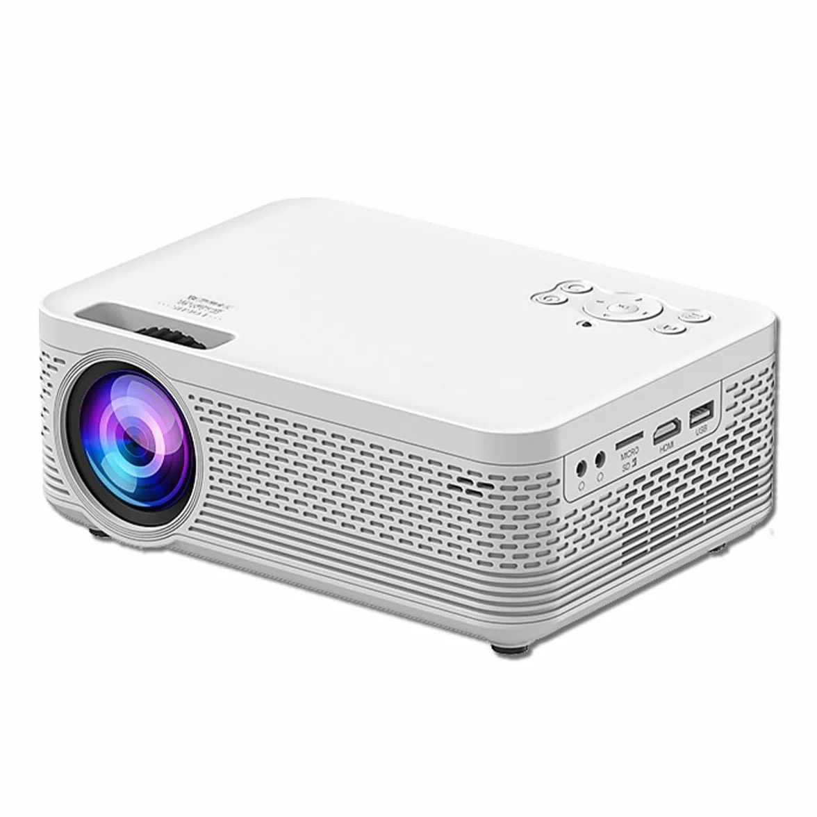 POFET Mini projektor, przenośny projektor telefoniczny, obsługa 1080p Full HD, projektor kina domowego, mały projektor wideo, kompatybilny z HDMI, smartfonem, tabletem, komputerem, telewizorem