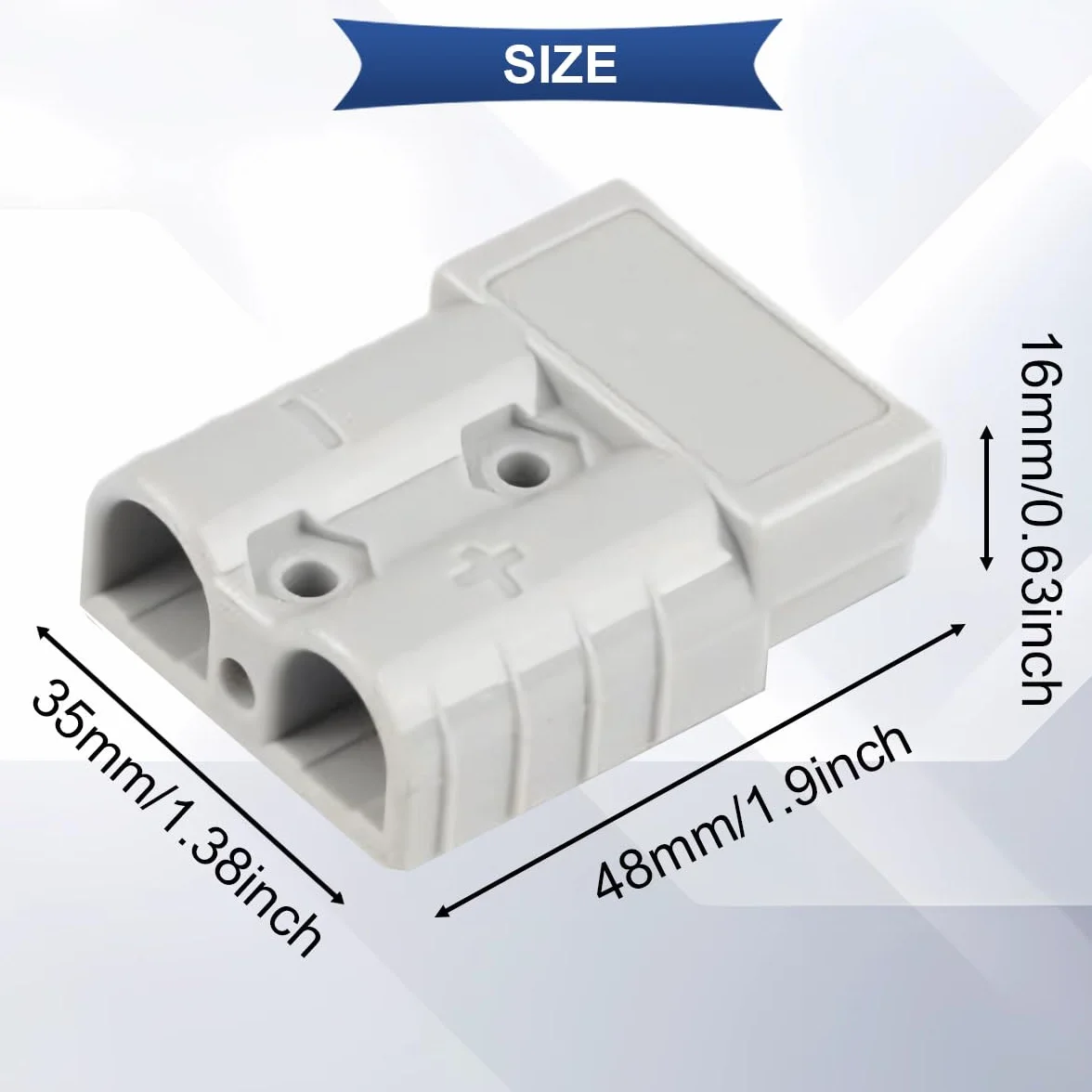 Xiatiaosann przyłącza akumulatora 50 A Quick Connect szybkozłączka 600 V 6-12 G kabel do akumulatora szary uszczelka gumowe zatyczki chroniące przed kurzem