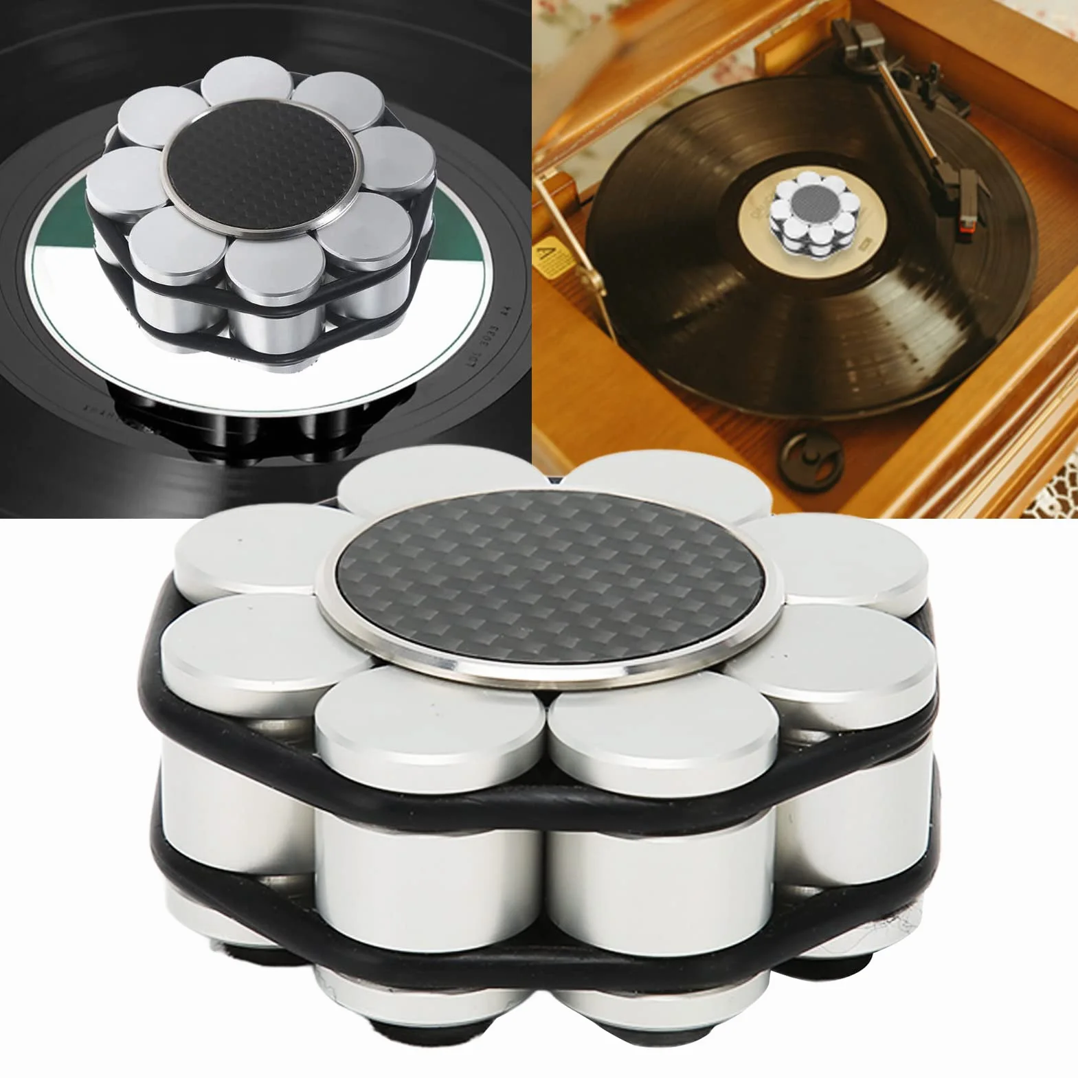 Professional Stabilizator Gramofonu Winylowego LP - Zacisk Do Płyt Ze Stopu Aluminium Dla Poprawy Jakości Dźwięku HiFi - Zredukuj Wibracje I Ciesz Się Czystą Muzyką