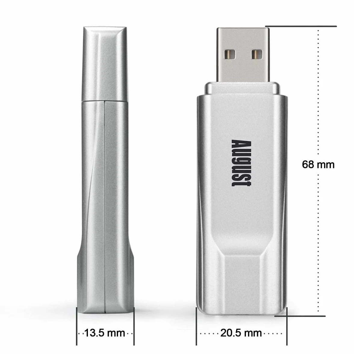 Tuner TV USB HD - August DVB-T210 - Oglądaj cyfrowy telewizor Cyfrowa telewizja naziema w Full HD na laptopie i komputerach stacjonarnych - zewnętrzna karta telewizyjna do Windows 11,10, 8, 7