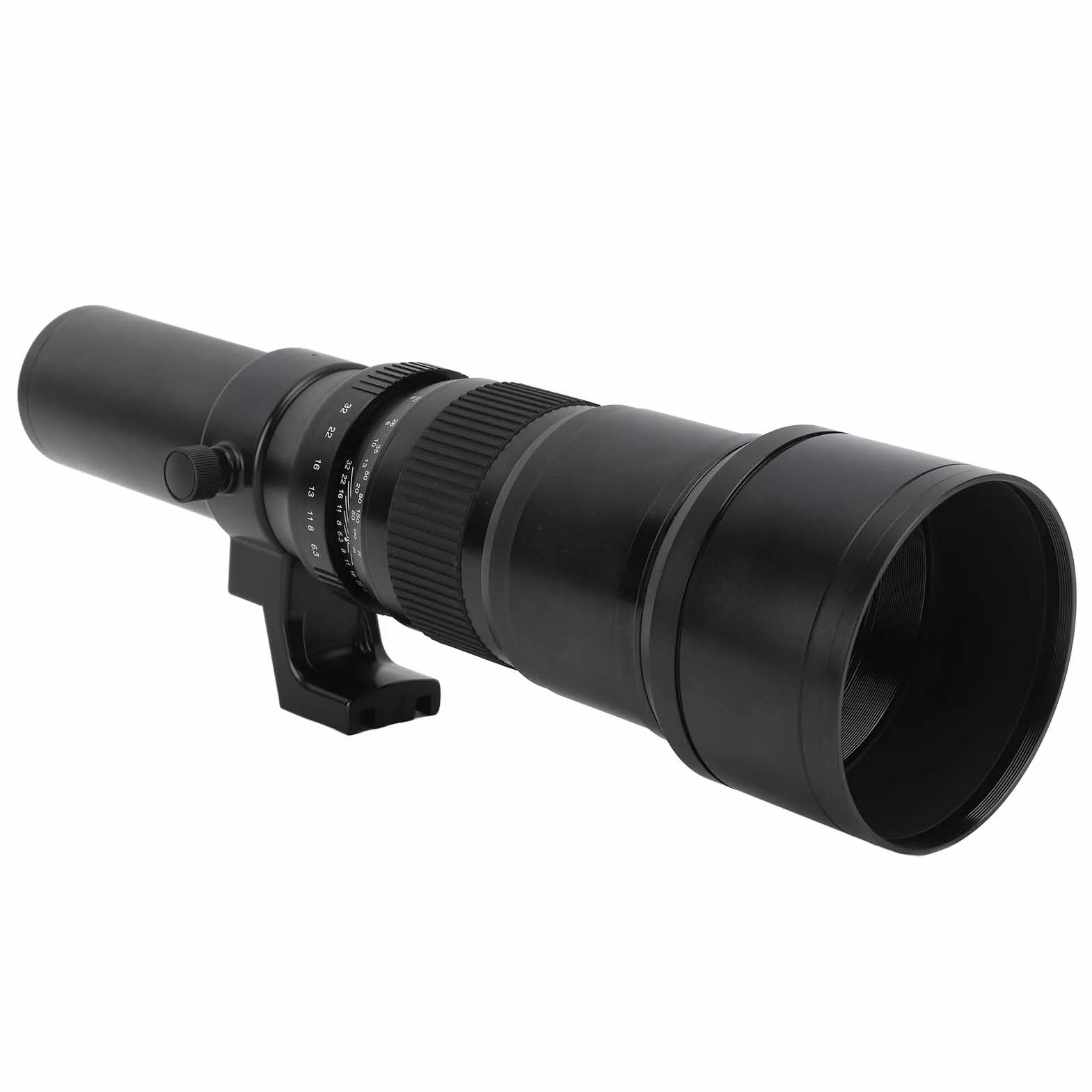 Cosiki Prime Teleobiektyw, Obiektyw Camera Prime Lens Multilayer MC Powlekany Szklanki Optyczne Pełna Ramka Bezlusterowa Kamera T2 z Adapterem ogniskową 500 Mm (BLACK)