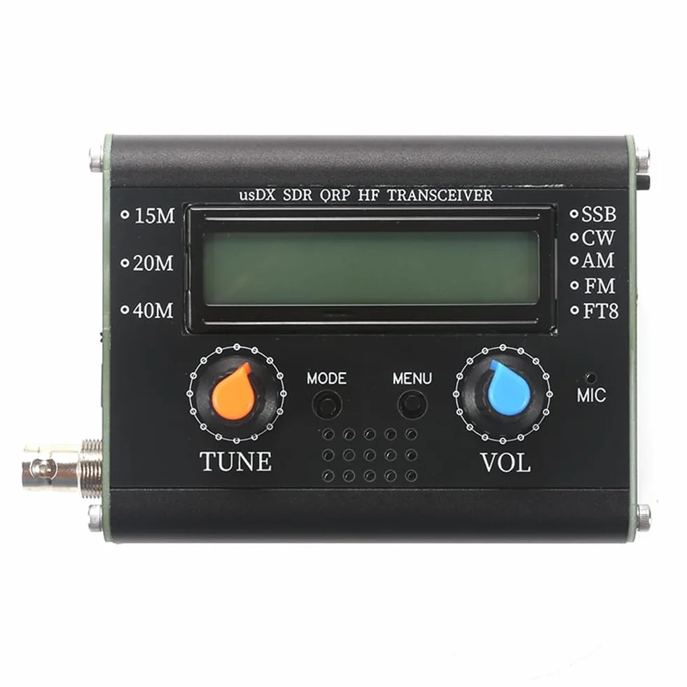 rieder Przenośny nadajnik krótkofalowy USDX SDR QRP 3-pasmowy radiotelefon z mikrofonem ręcznym