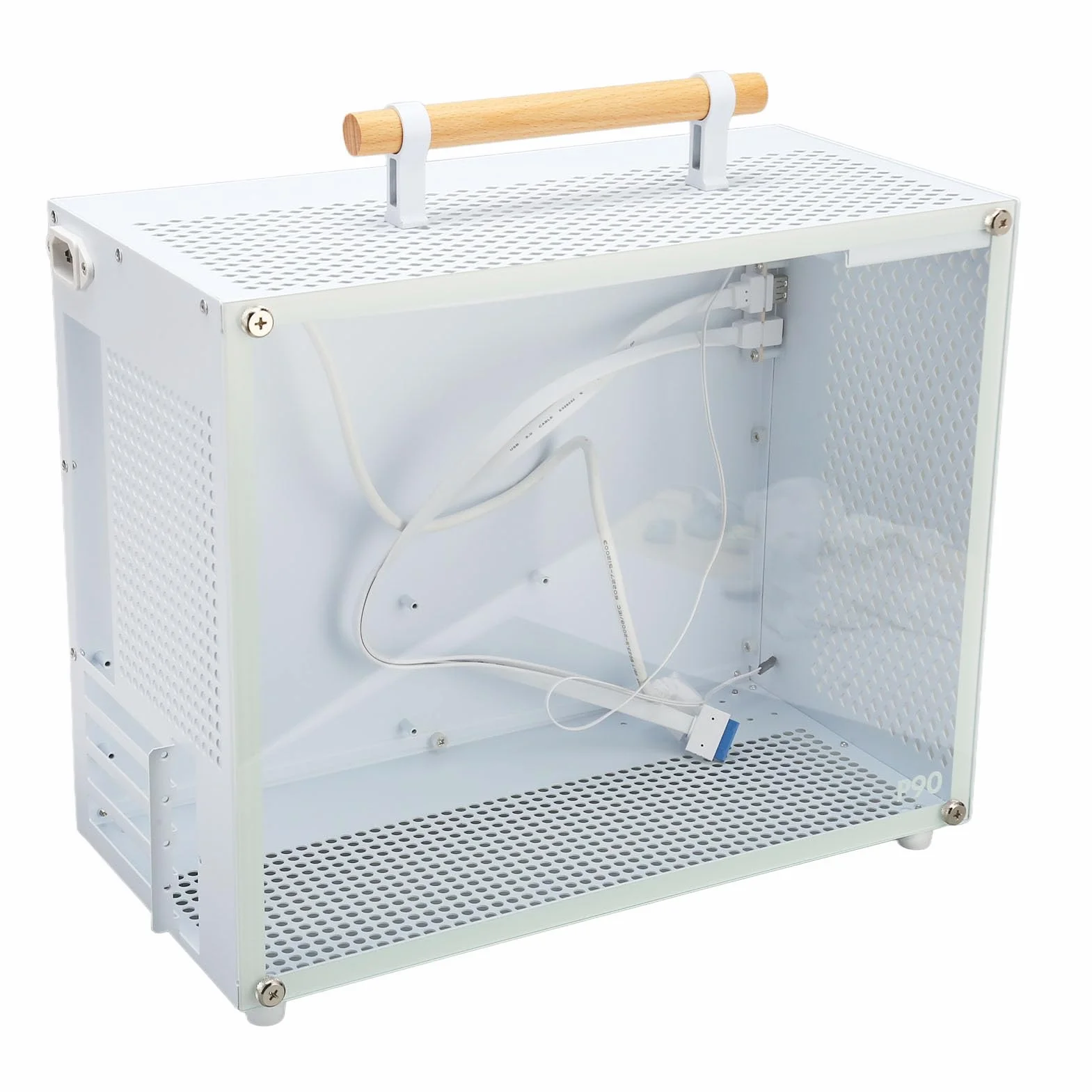 Obudowa Mini ATX Panel Boczny z Hartowanego Szkła Mini Obudowa do Gier Biurowych, Bogaty Interfejs z Typem C i USB 3.0, Prosty Styl do Domowej Rozrywki, do Pracy Biurowej i Gier, „stal, 20,6