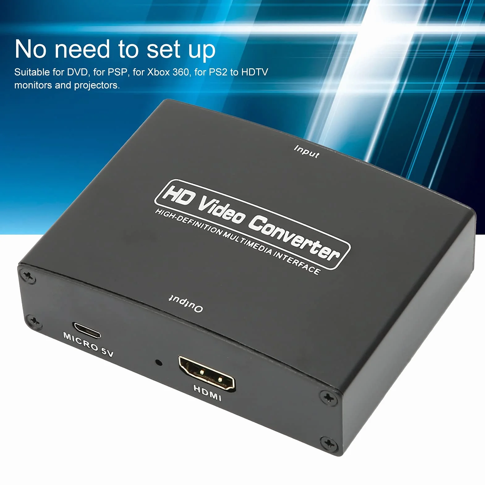 Konwerter YPbPr na HDMI 1080P Audio Wideo do HDTV Monitor DVD
