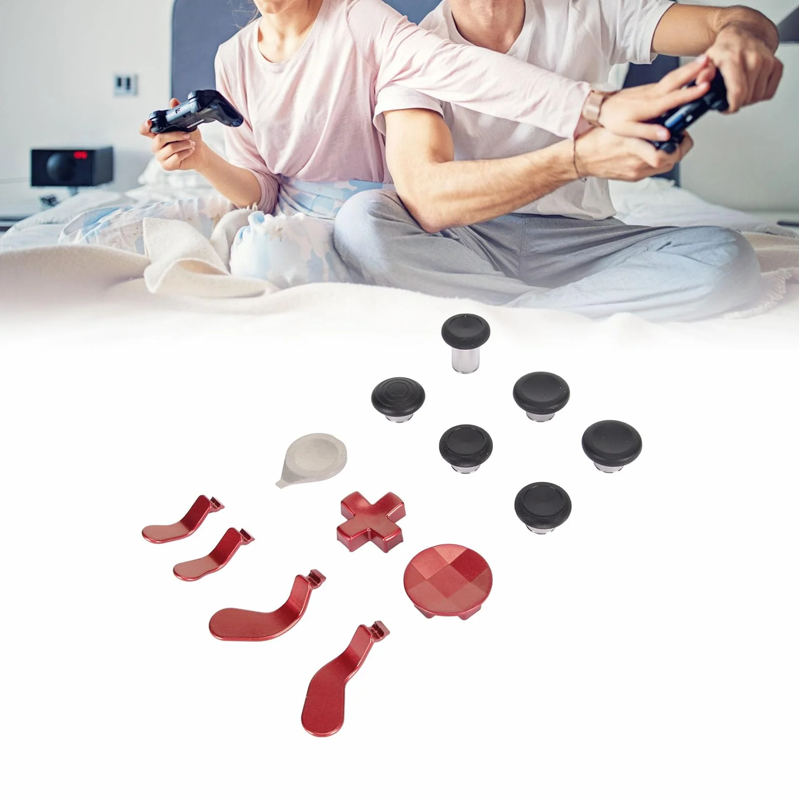 Zestaw Metalowych Drążków dla One Series 2, 13 W 1 Wymiennych Drążków z 6 Wymiennymi Magnetycznymi Joystickami, 4 Łopatki, 2 Pady Kierunkowe, 1 Narzędzie do Regulacji