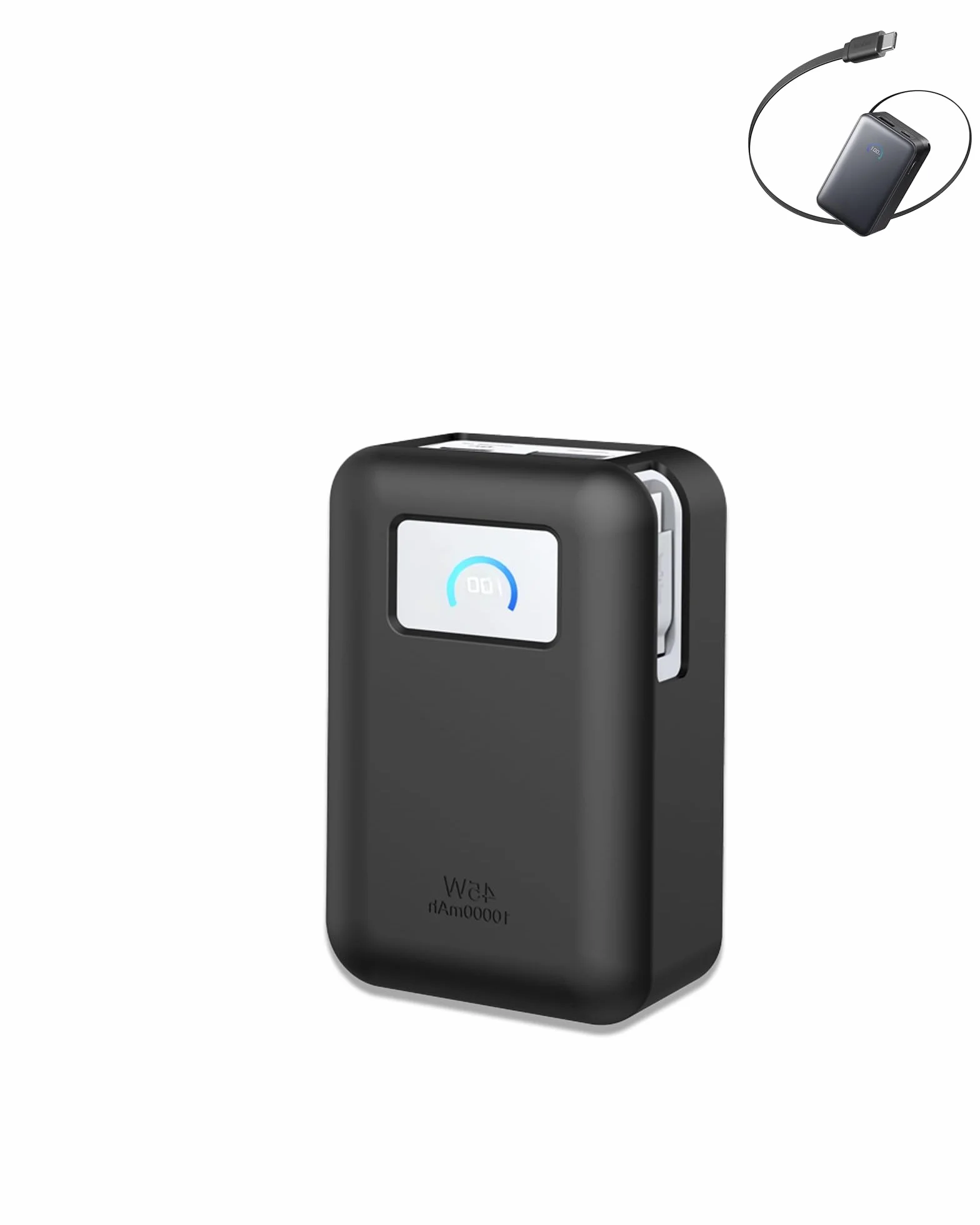 etui ochronne do Anker Nano Power Bank, 10 000 mAh, etui ochronne yystao – przyjazne etui silikonowe – nadaje się do wielokrotnego prania, odporne na zarysowania, kapanie, czarne