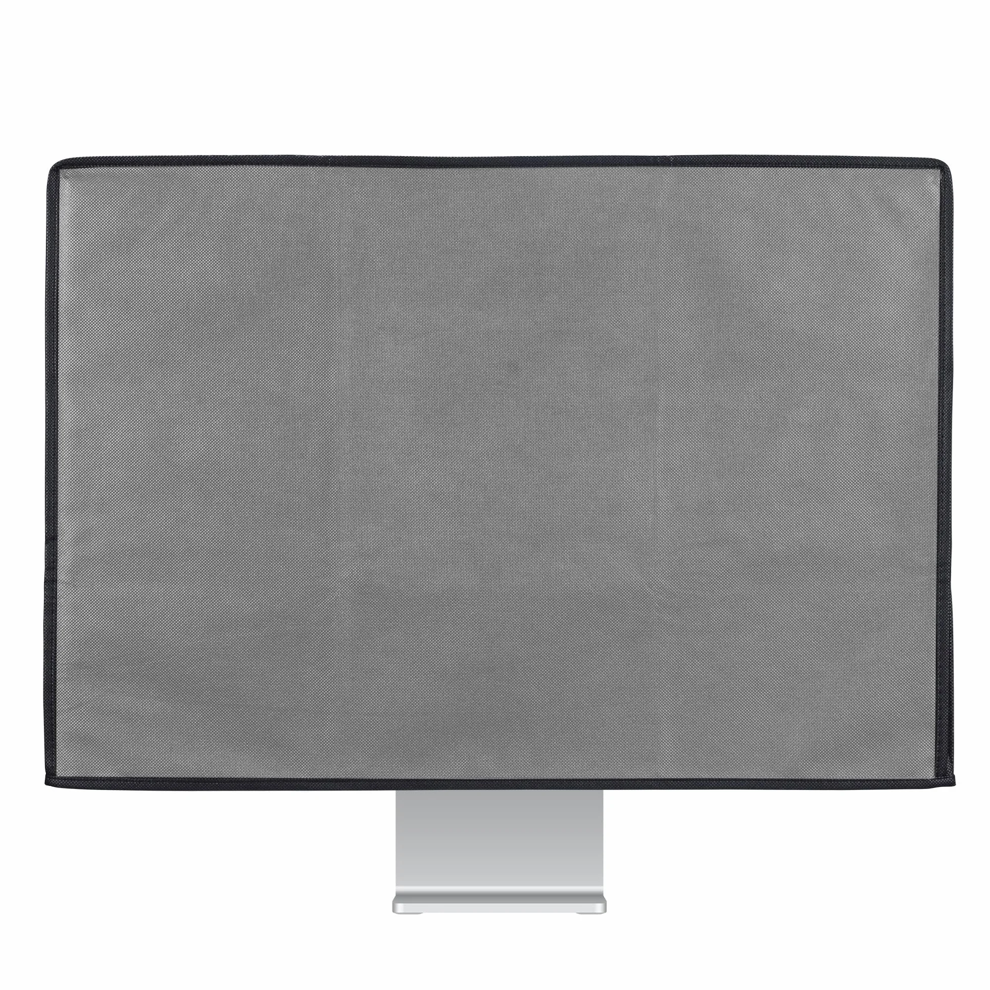 kwmobile Pokrowiec na monitor komputerowy, kompatybilny z monitorami 31–32" - Pokrywa przeciwpyłowa, osłona ekranu komputera - Jasnoszary
