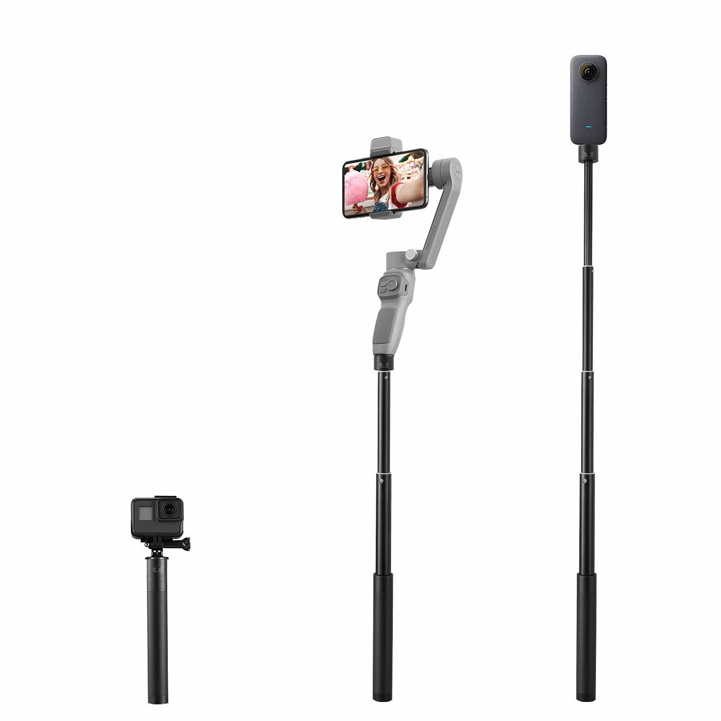 Przedłużacz gimbala 29-calowy regulowany do DJI OM 5 4 SE 3 Hohem iSteady X X2 Mobile Plus Smooth 5S 5 Q4 Q3 GoPro Vlog Pocket Go 2 EVO Action Camera ZHIYUN