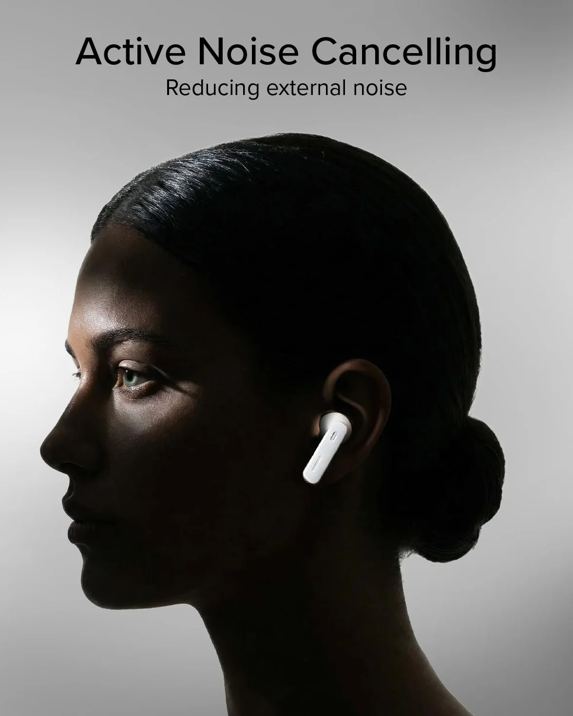 JAZ Maks - Słuchawki douszne In-Ear True Wireless Stereo, Aktywna Redukcja Szumów, Etui Ładujące, Mikrofon HD, Sterowanie Dotykowe, Do Smartfonów, Tabletów, Laptopów, 24h Odtwarzania