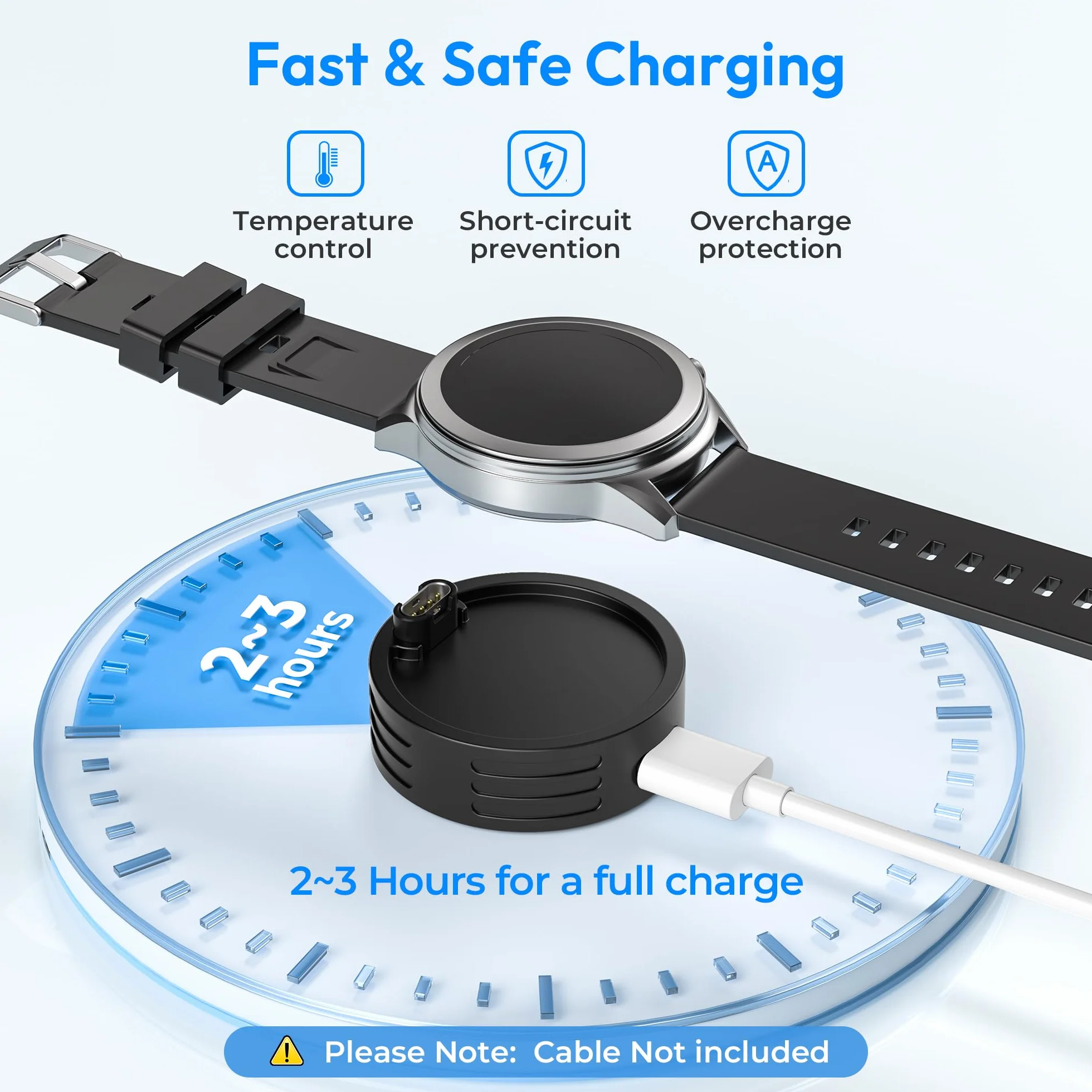 RUXELY Adapter Ładowarki USB C do Zegarka Garmin, Stacja Ladowania Typ C dla Garmin Fenix 8 7 7S 6 6S E Solar Pro, Forerunner 965 955 265 255 165 55, Venu 3S, Vivoactive 5 4, Vivomove, Epix, Quatix