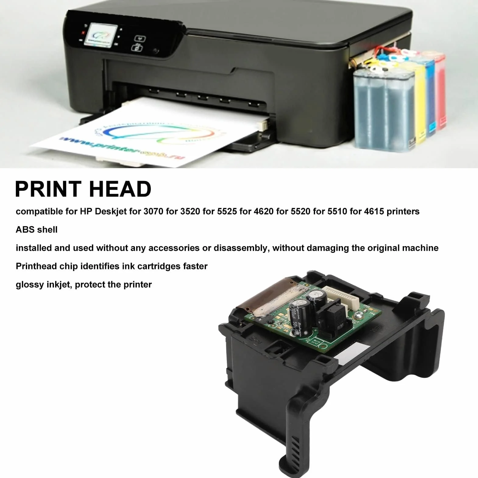 Głowica drukująca ABS do drukarek Deskjet 3070 3520 5525 4620 5520 5510 4615