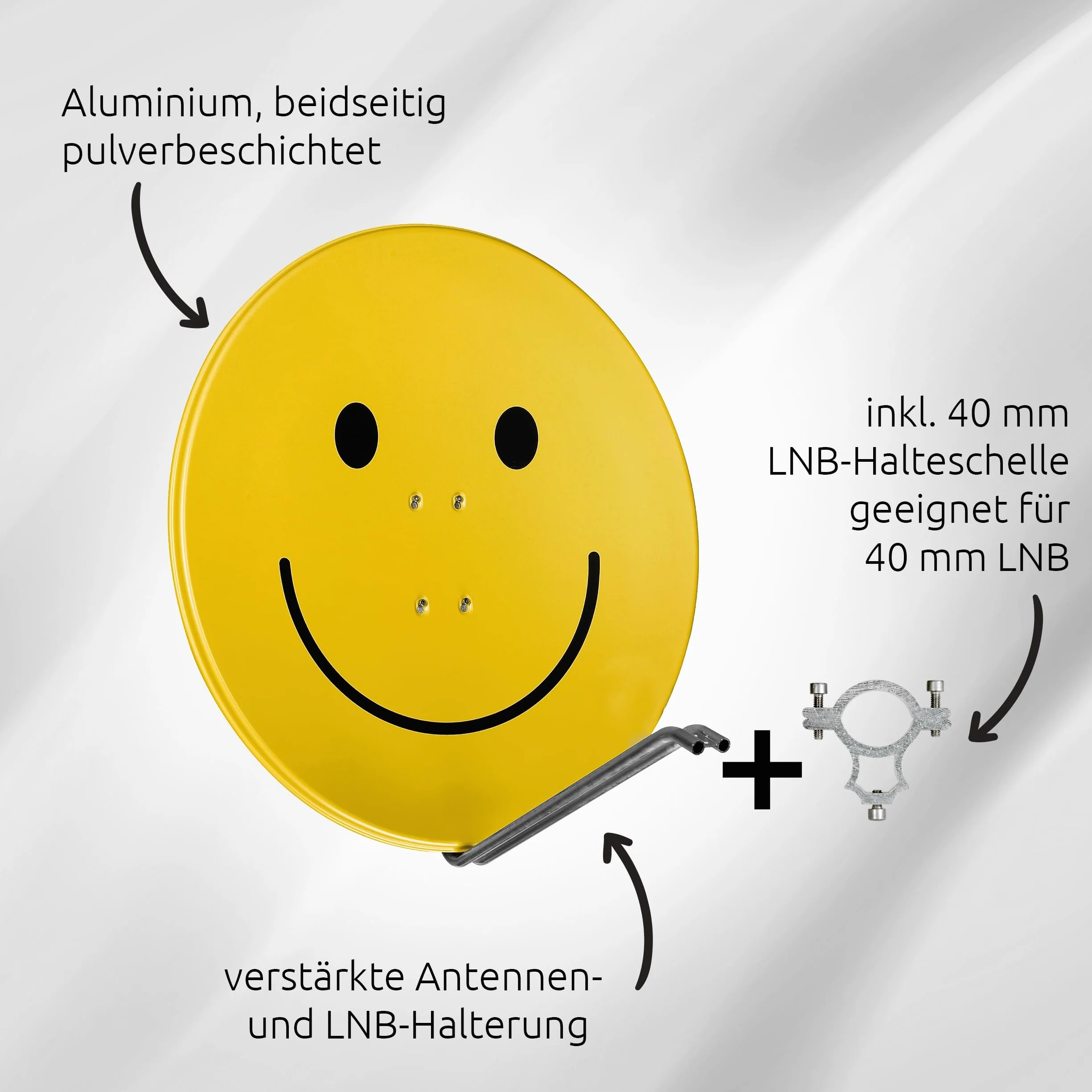 TechniSat Satman 850 Plus antena satelitarna Grey Satman 850 Plus, 38,2 dBi, 21°, szary, aluminium, 85 cm, 4,8 kg