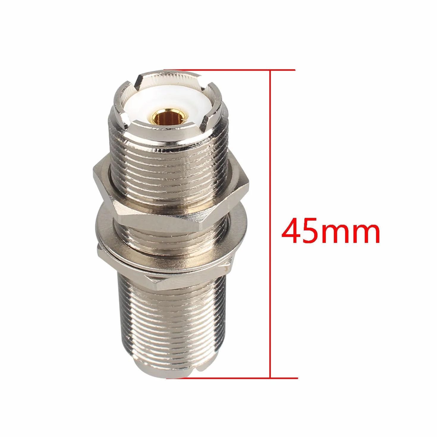2 szt. SO239 PL259 grodziowa UHF żeński do UHF żeński adapter niskstratne złącze koncentryczne RF kompatybilne z routerem radiowym Ham WiFi wzmacniacz sygnału antena przedłużacz kabel