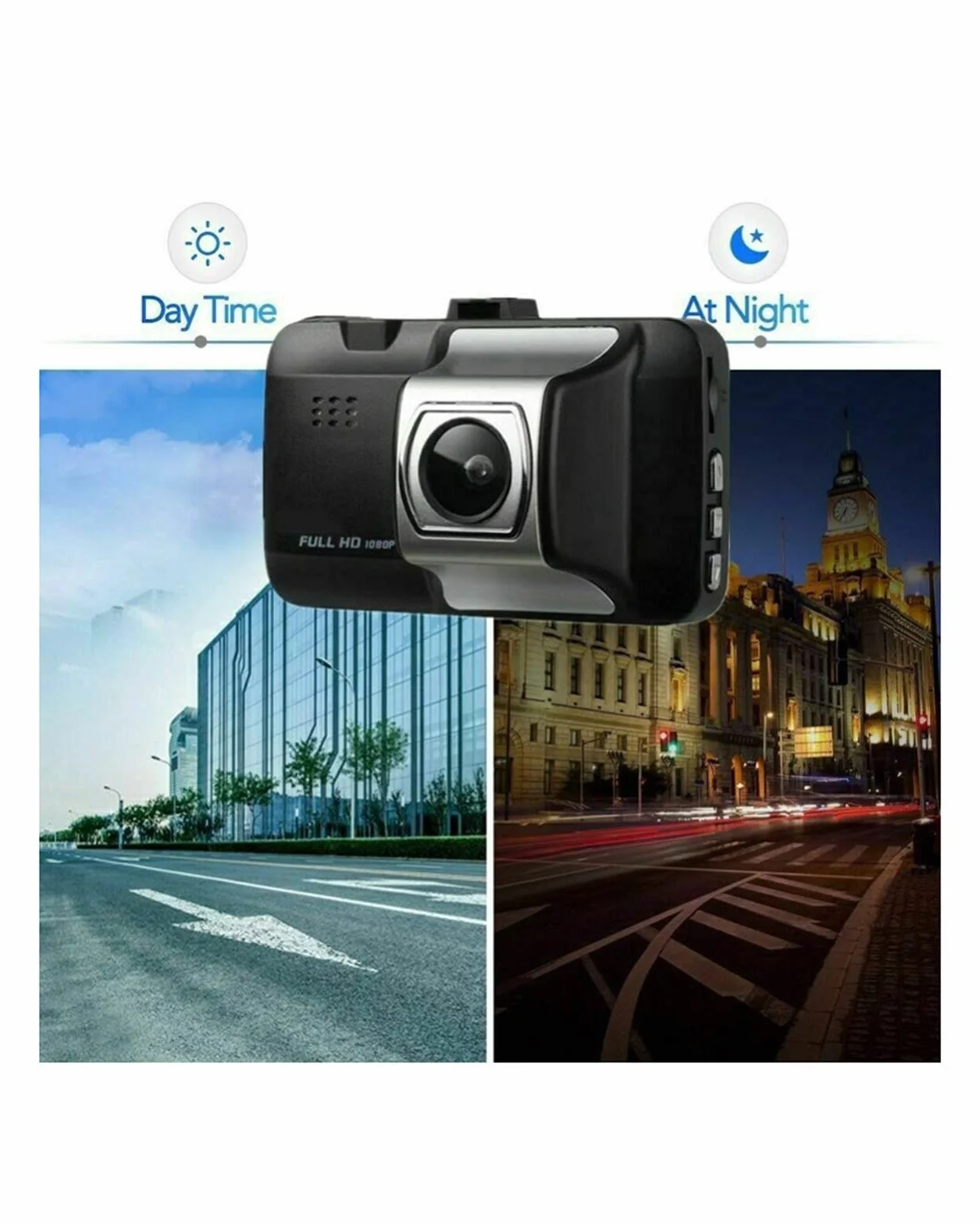 Dash Cam 3 "Ekran Rejestrator jazdy 170 ° Noktowizor na podczerwień Rejestrator jazdy Kamera samochodowa Samochód DVR Box Ładowarka samochodowa