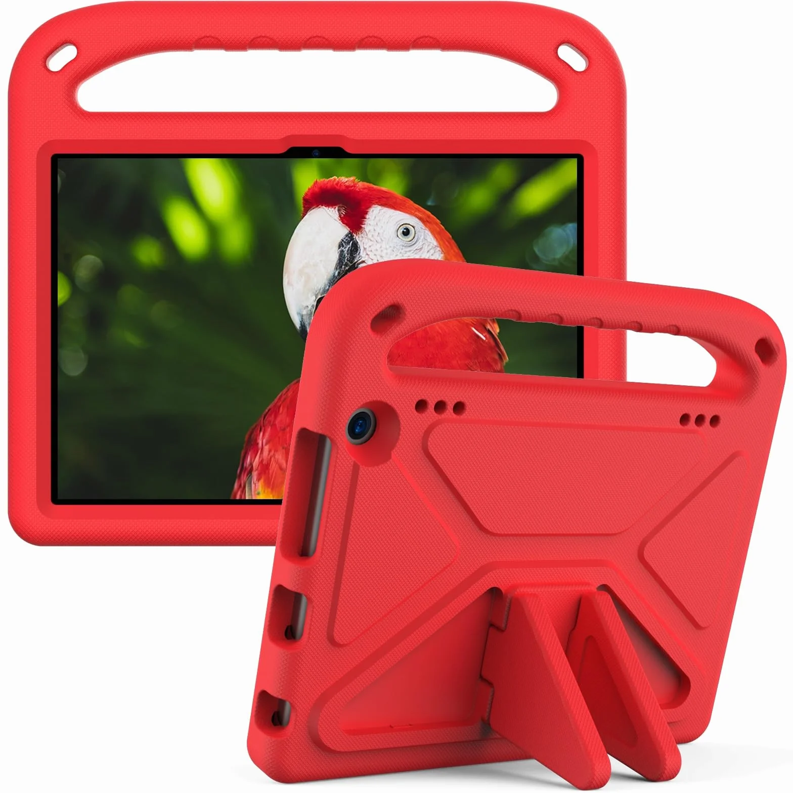 Pokrywa tabletu Kompatybilny z Kindle Fire HD8/HD 8 Plus 2022 2020, amortyzujący wstrząsy, z uchwytem, ​​EVA, uchwytem, ​​solidne etui na tablet dla dzieci, lekkie Strona główna tabletu(Rosso)