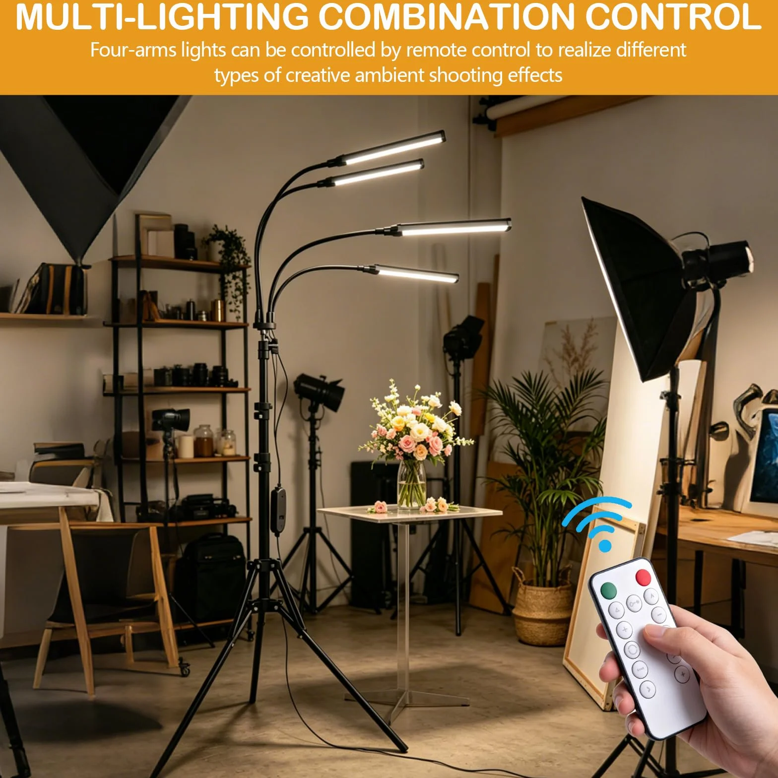 Ściemniane oświetlenie LED do fotografii, zestaw oświetlenia studyjnego ze statywem i torbą do makijażu, rzęs, brwi, tatuażu, 3000-6500 K