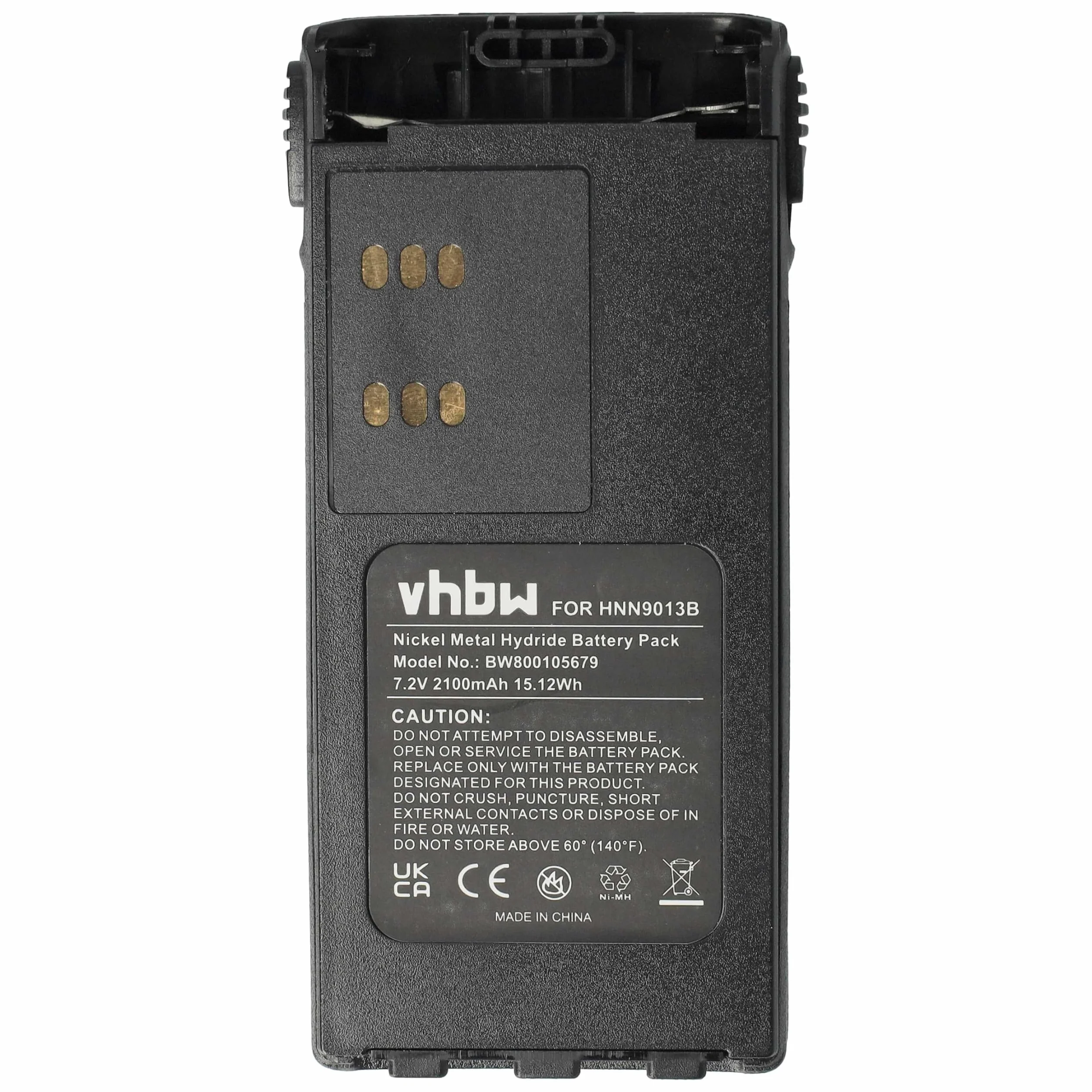 vhbw Akumulator zastępuje Motorola PMNN4158, PMNN4158AR, PMNN4159AR dla radia (2100 mAh, 7,2 V, NiMH)