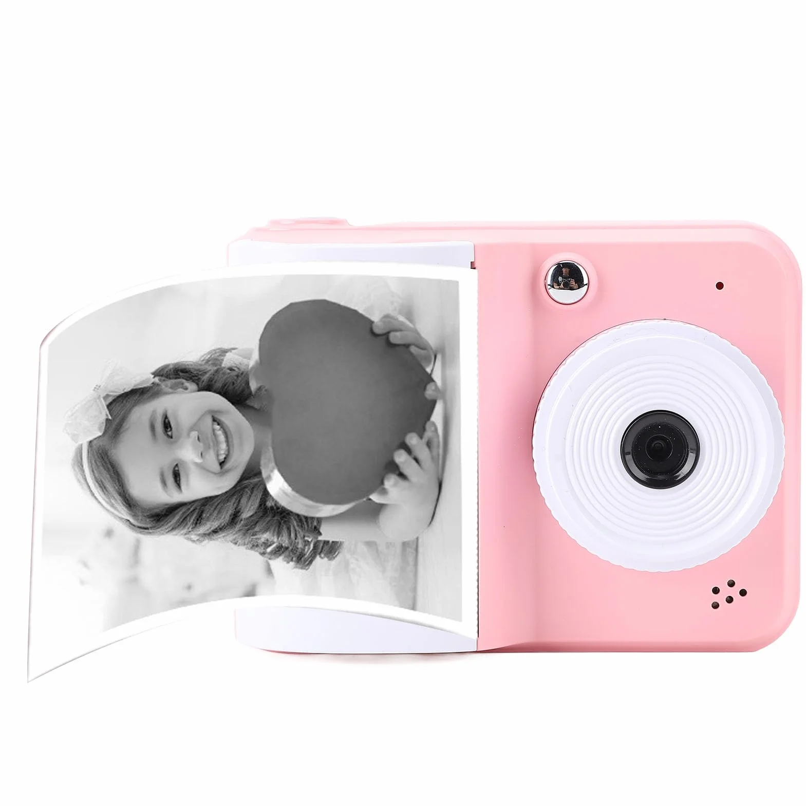 Instant Print Camera dla Dzieci, Wideo 1080p HD i 48MP Zdjęcie 2,4 -calowe Ekran Instant Camera z Papierem do Druku, Natychmiastowy Druk dla Dzieci, Aparat Cyfrowy dla Dziewcząt (PINKK)