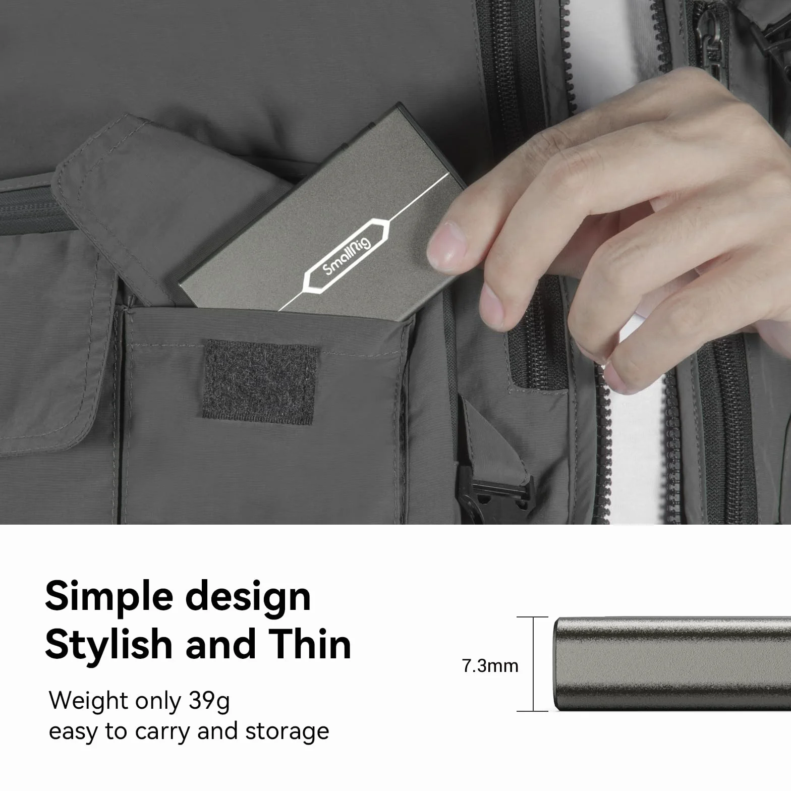 SMALLRIG 6 gniazd etui na karty pamięci Przechowywanie na 3 karty SD + 2 karty Micro-SD + 1 karta SIM - 2832B