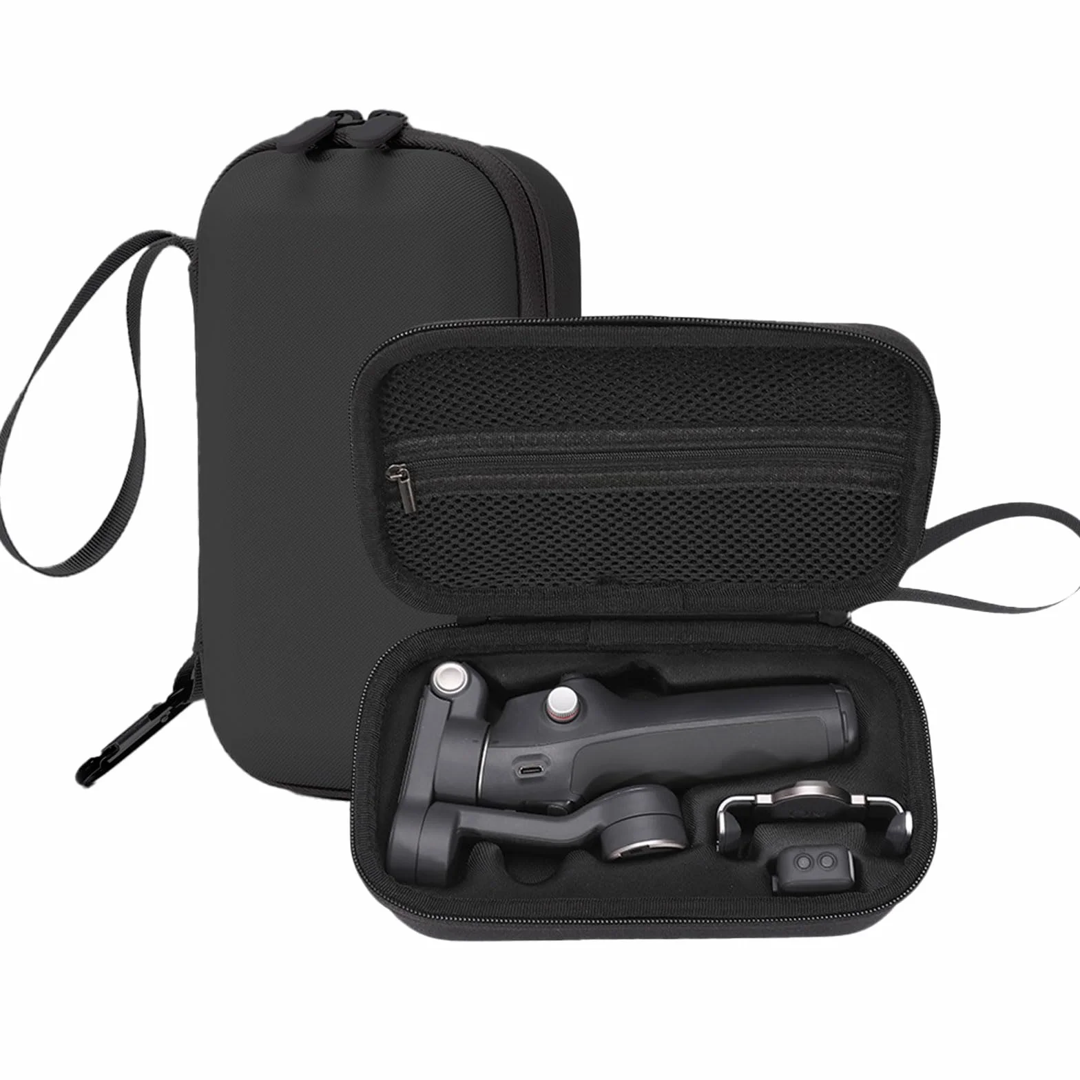Osmo Mobile 7 Case, DJI OM 7/OM 7P Gimbal Case, przenośna torba do przechowywania PU do Osmo Mobile 7 i 7P Stabilizator Akcesoria, jasnoszara, czarny, 23 x 13 x 7.5 cm, Classic
