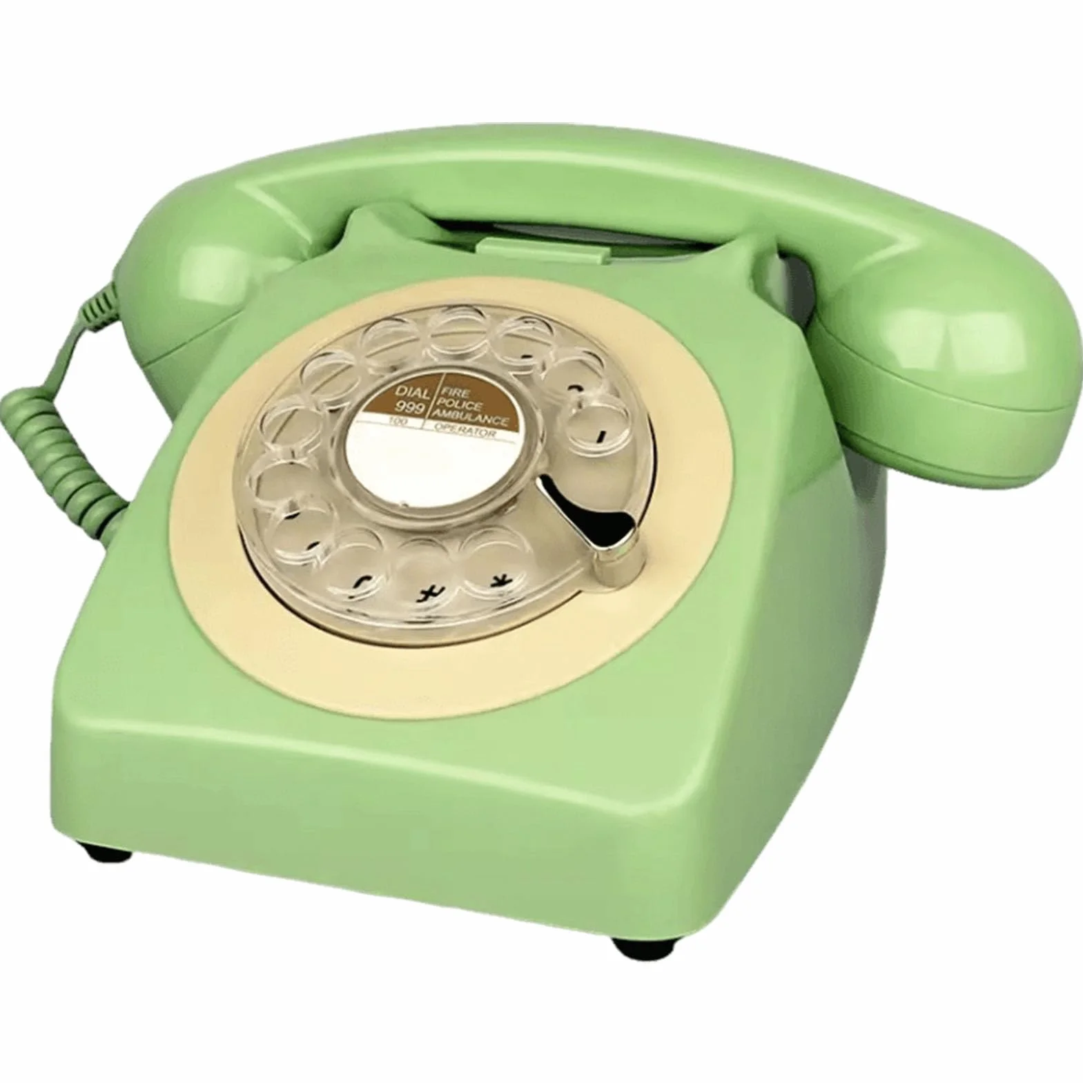 Telefon retro, obrotowa tarcza, przewodowe analogowe biurko stacjonarne, klasyczny dom/biuro