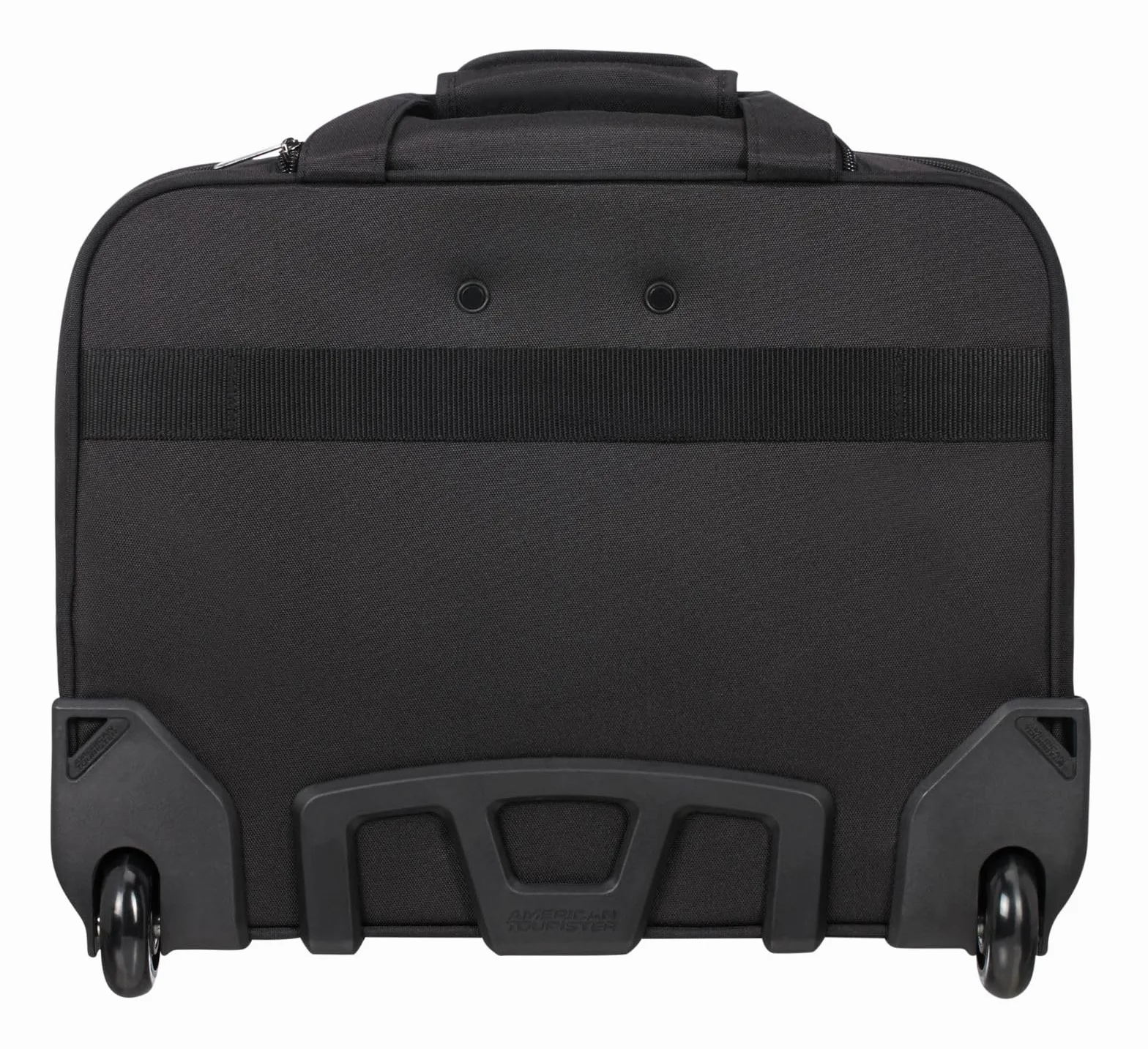 American Tourister at Work - Torba na laptopa 15.6 cala z kółkami, 44 cm, 22 L, Czarny/Pomarańczowy (Black/Orange)