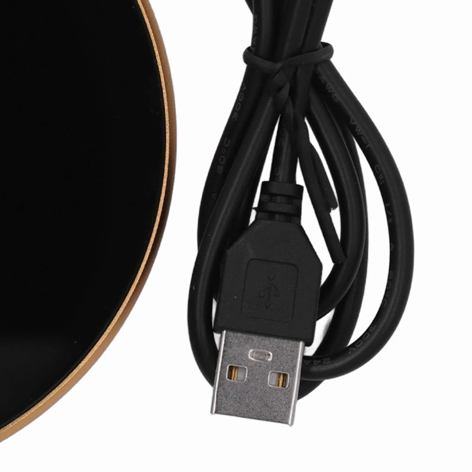 USB Podgrzewacz do Kubków Podgrzewacz do Kubków na Biurko ze stałą temperaturą 55°C Inteligentna Podstawka Podgrzewająca do Gorących Napojów w Domu i Biurze Ø10,3 Cm (Złoto)