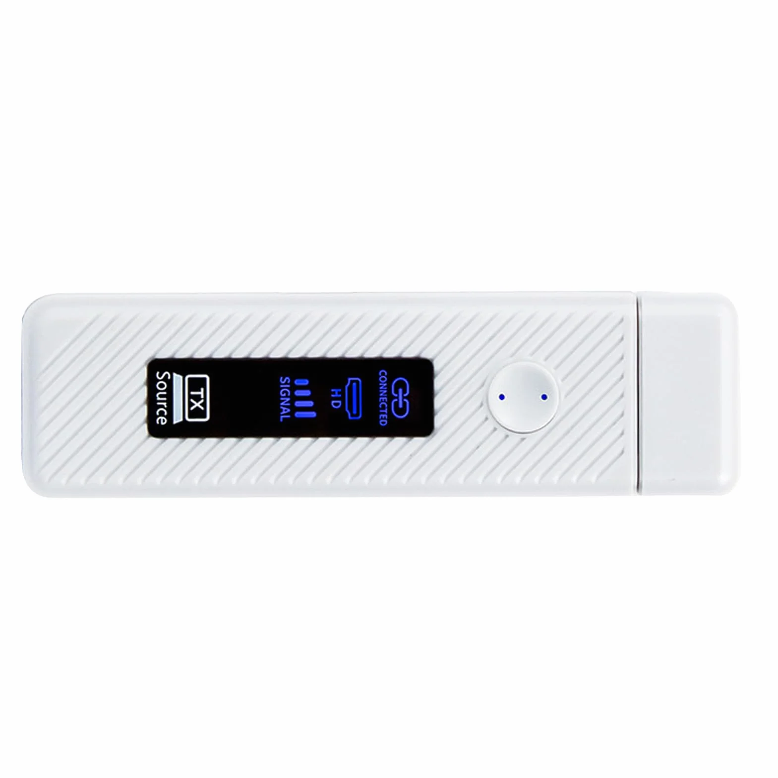 Bezprzewodowy Nadajnik i Odbiornik HD, Przenośny Przedłużacz Multimedialny HD, Przenośny Przedłużacz Wideo, Bezprzewodowy, Dekodowanie 4K, Wyjście (WHITE)
