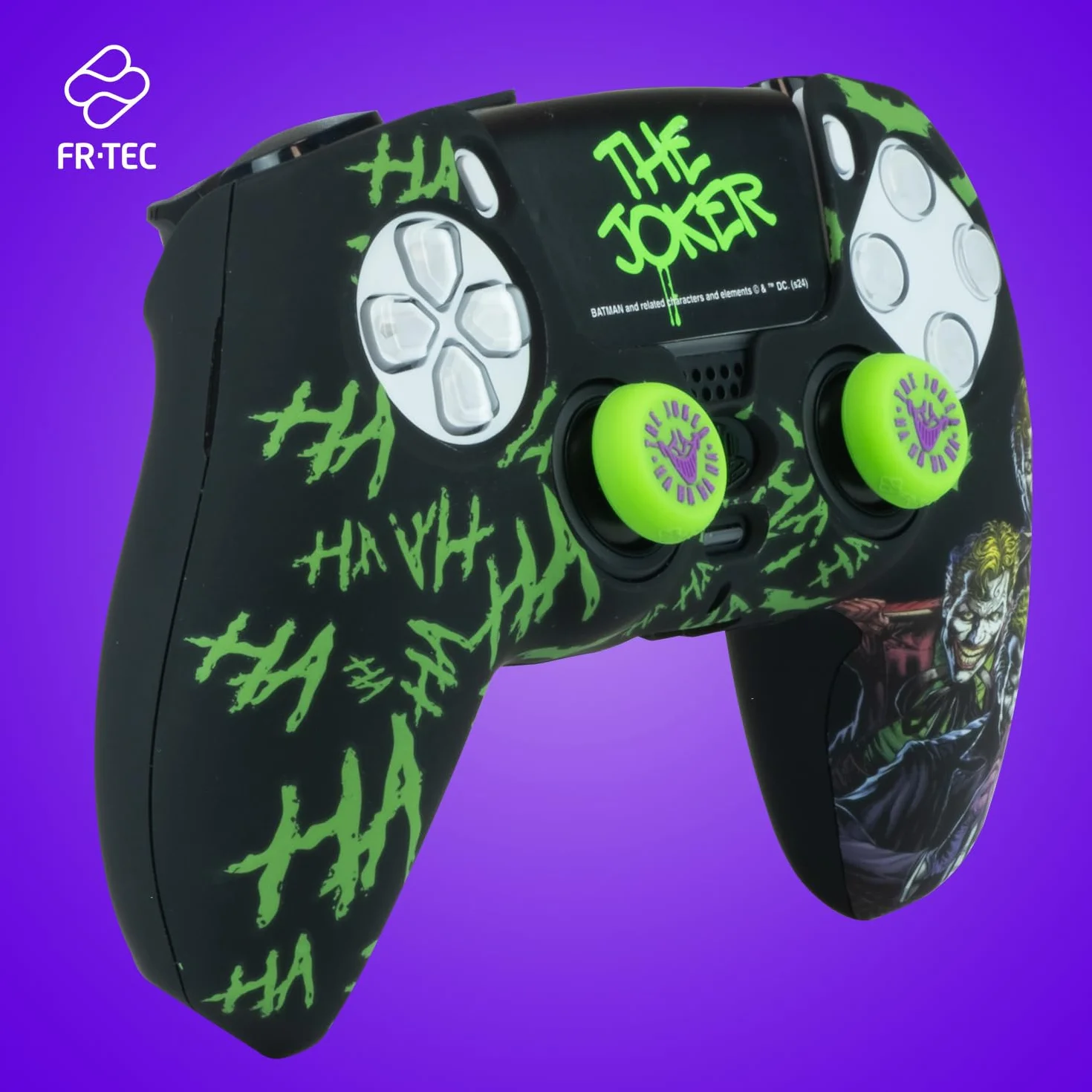 FRTEC Joker Combo Pack kontroler PS5, twarda obudowa + uchwyty + naklejka Touchpad do DualSense, PS5, oficjalna licencja