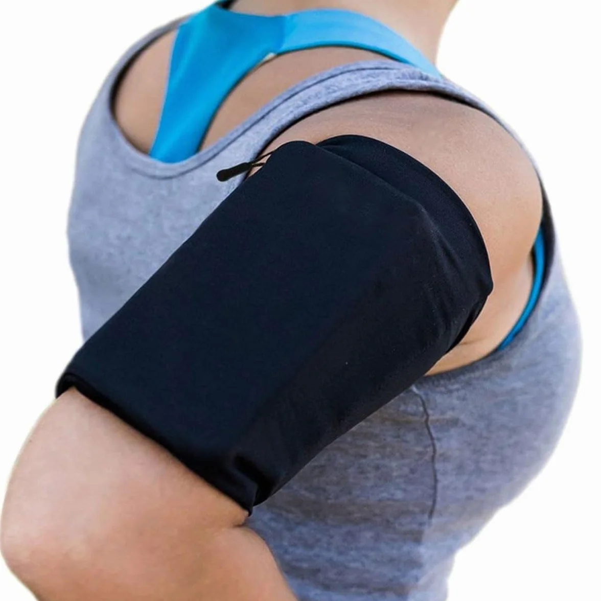 MMOBIEL Sportowa Opaska na Telefon Rozciągliwa XL 40-50 cm Czarna