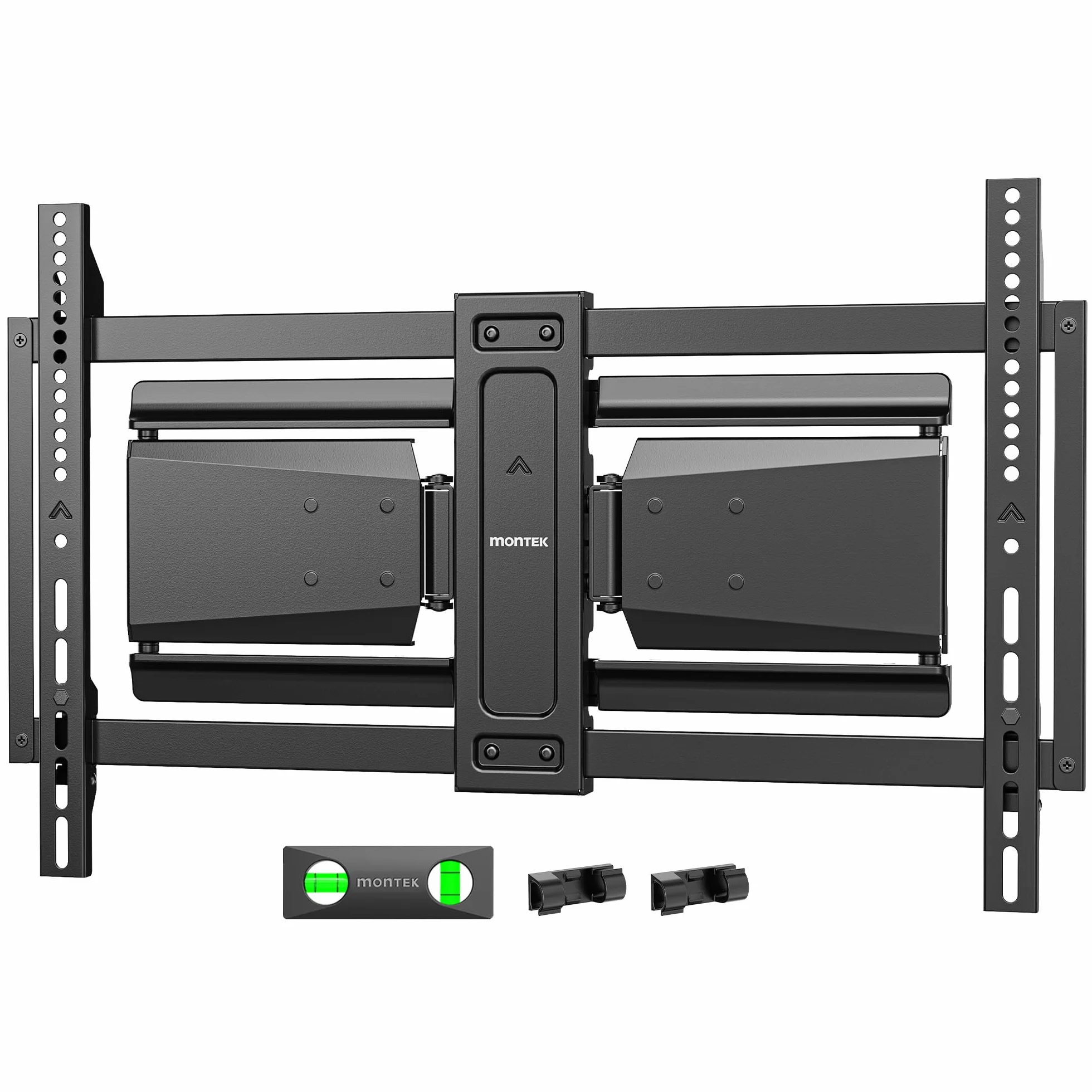 monTEK Ultra Slim Uchwyt Ścienny TV Heavy Duty 37-90" | Uchwyt TV z obrotem, pochyleniem i wysięgnikiem, do 85 kg, podwójne ramiona, VESA 600x400
